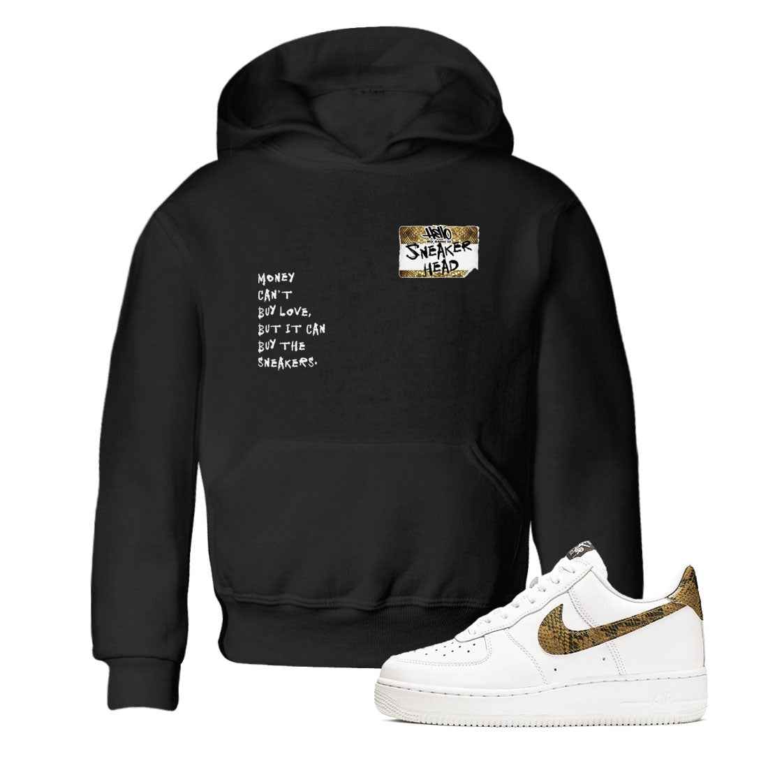 snkmatch Badge snkmatch Tees Kids - Air Force 1 Ivory Snake