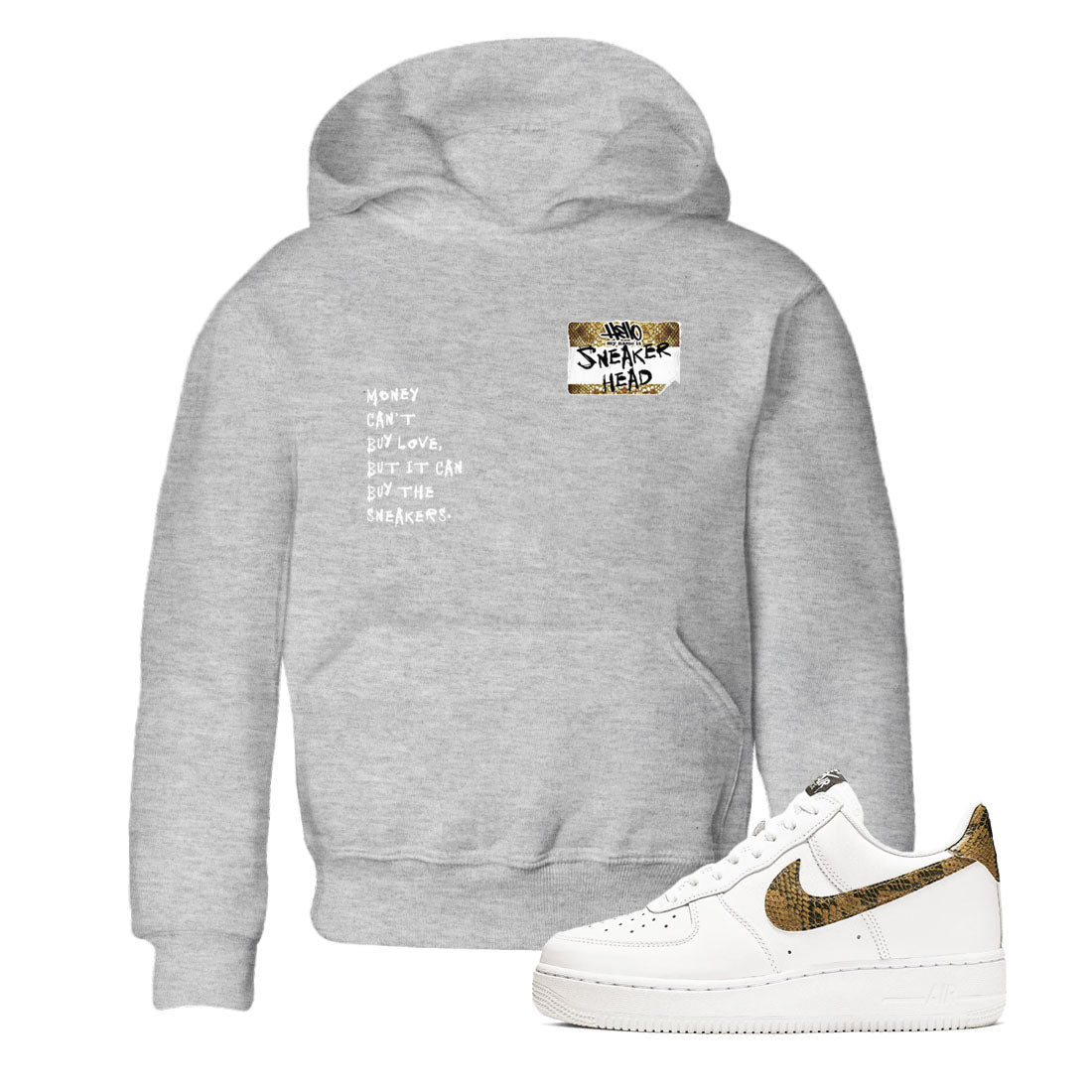 snkmatch Badge snkmatch Tees Kids - Air Force 1 Ivory Snake