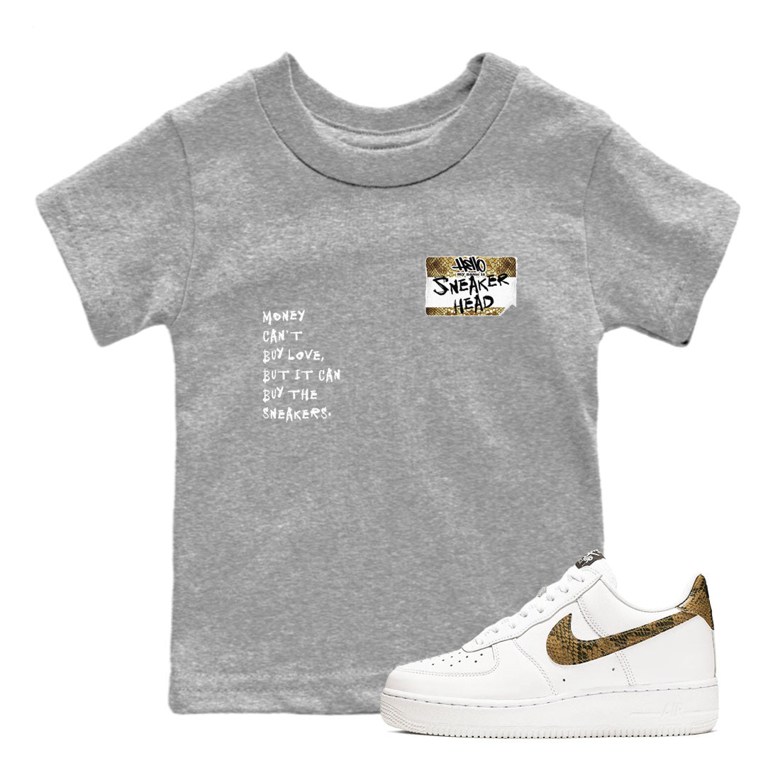 snkmatch Badge snkmatch Tees Kids - Air Force 1 Ivory Snake