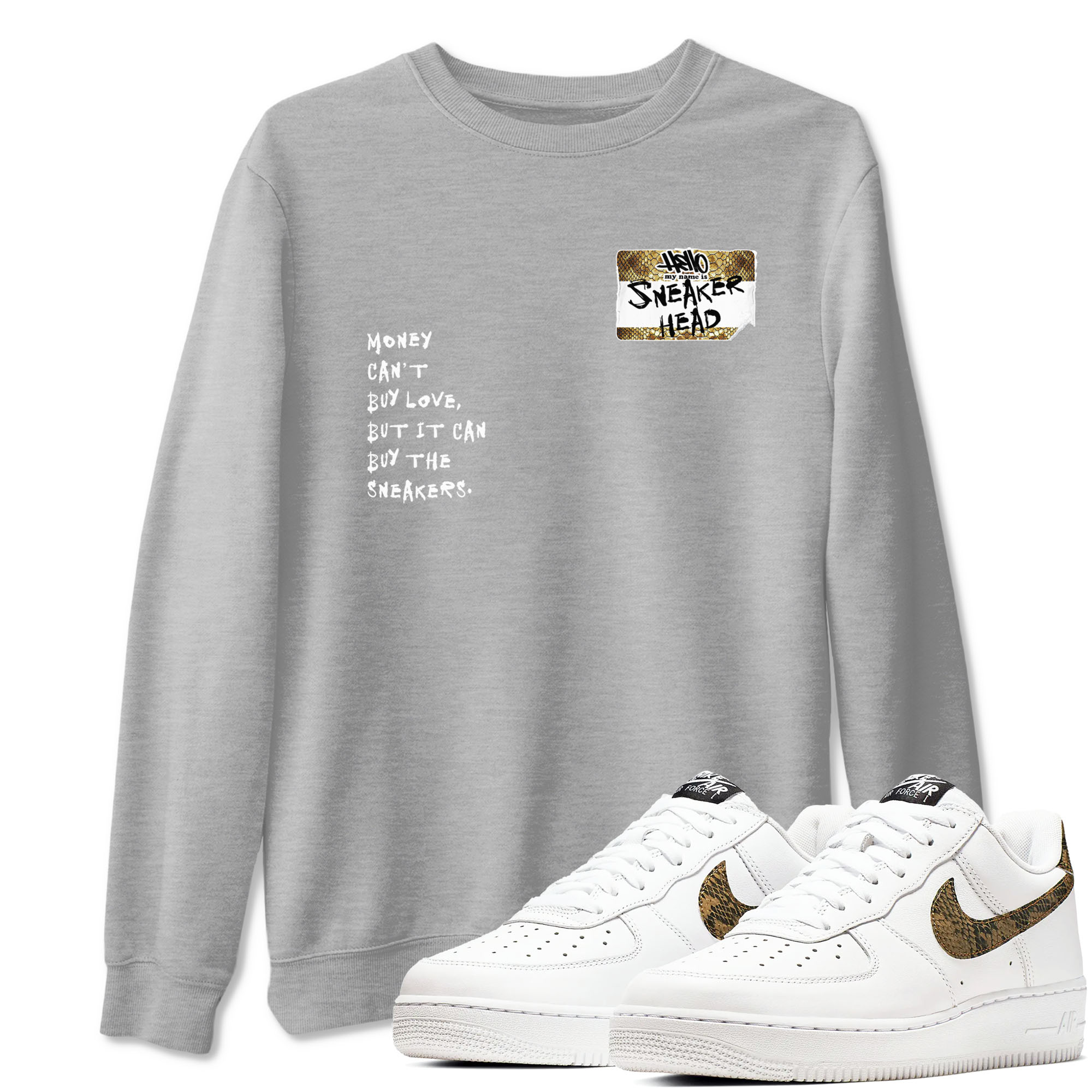 snkmatch Badge snkmatch Tees - Air Force 1 Ivory Snake