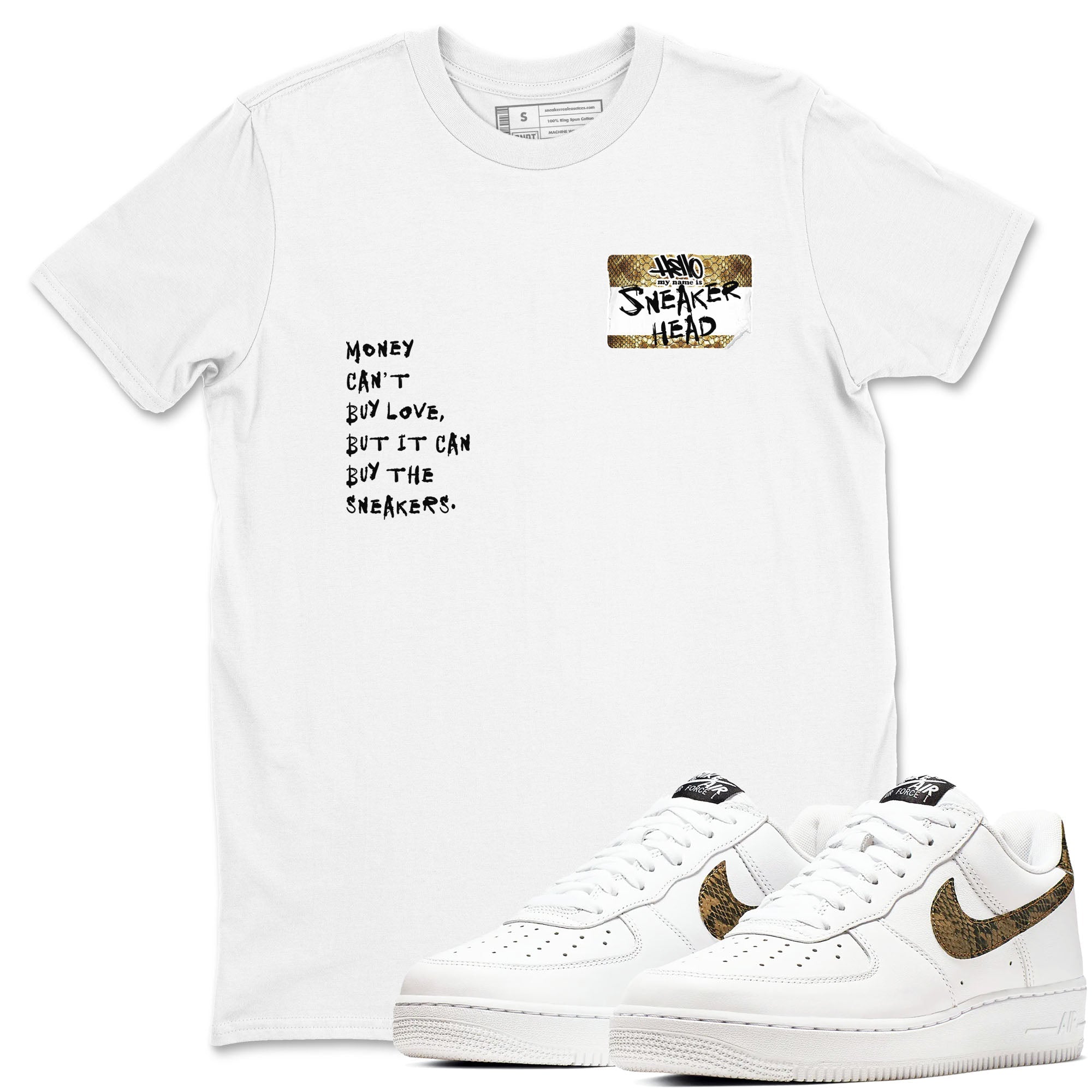 snkmatch Badge snkmatch Tees - Air Force 1 Ivory Snake