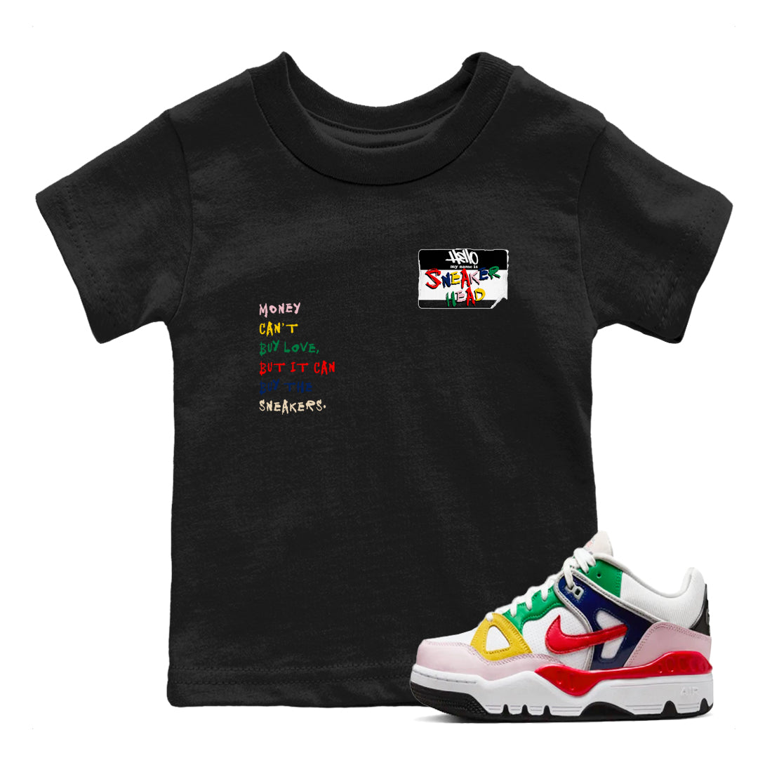 snkmatch Badge snkmatch Tees Kids - Air Force 3 Blue Void and Tour Yellow