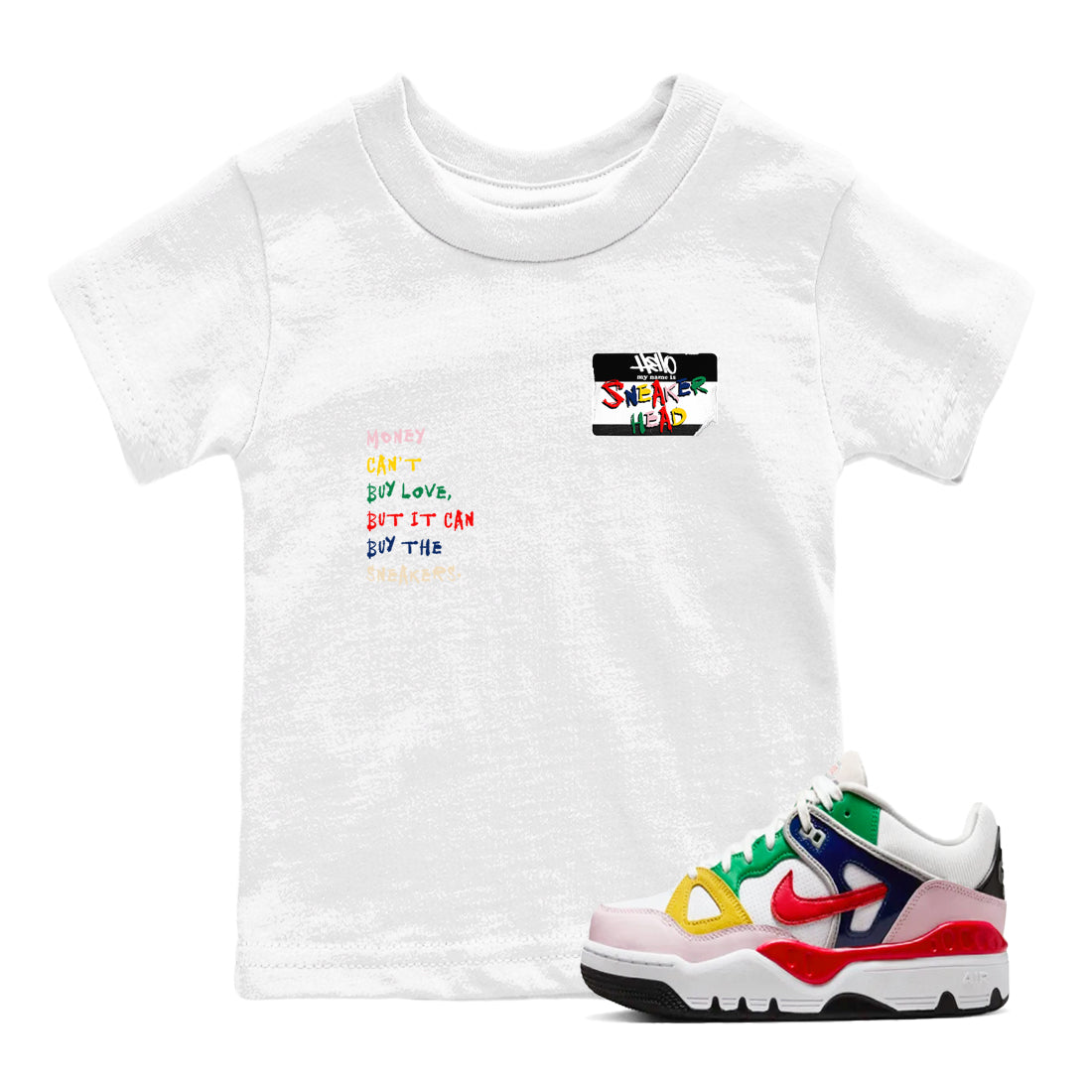 snkmatch Badge snkmatch Tees Kids - Air Force 3 Blue Void and Tour Yellow