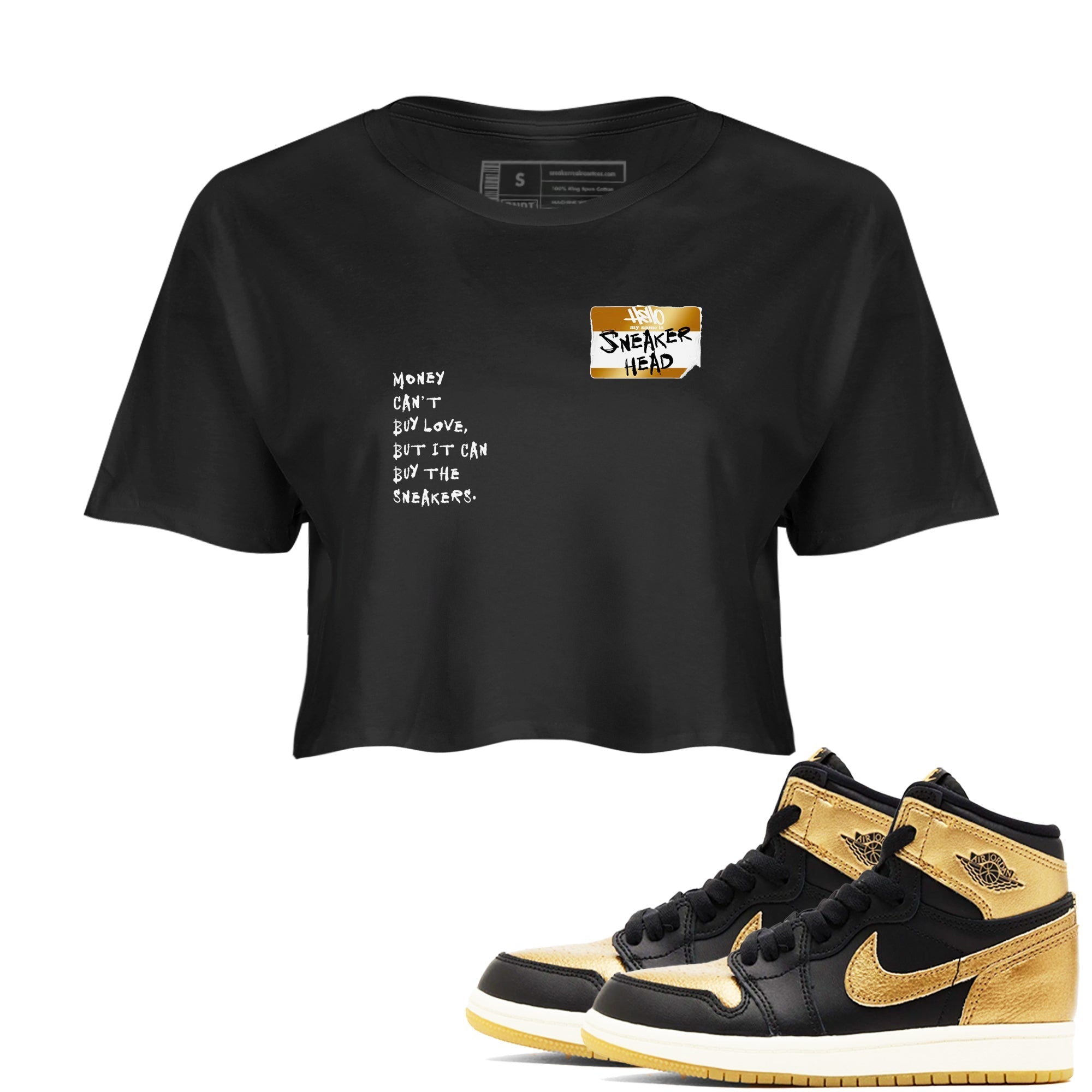 snkmatch Badge snkmatch Women's Top - Air Jordan 1 Black Metallic Gold