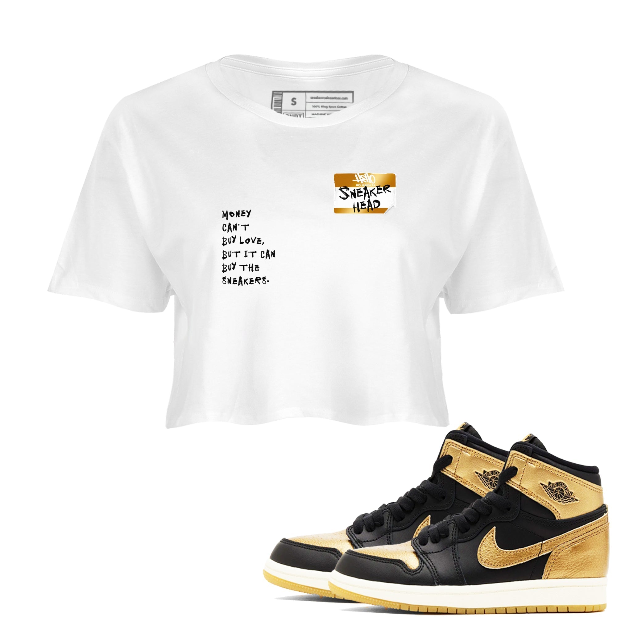 snkmatch Badge snkmatch Women's Top - Air Jordan 1 Black Metallic Gold