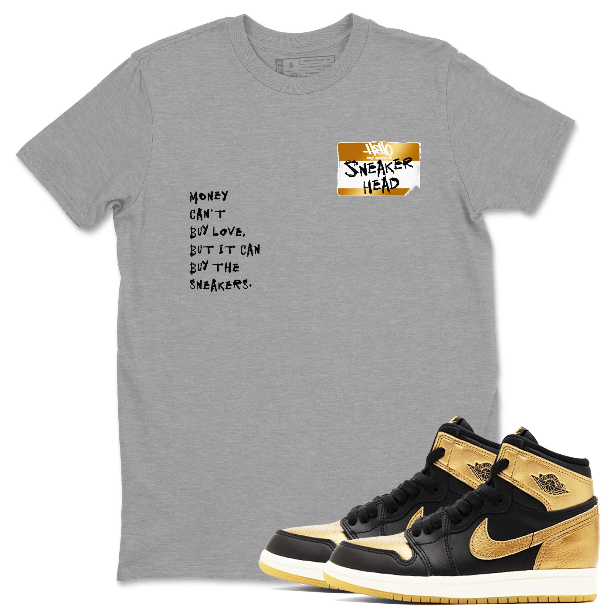 snkmatch Badge snkmatch Tees - Air Jordan 1 Black Metallic Gold