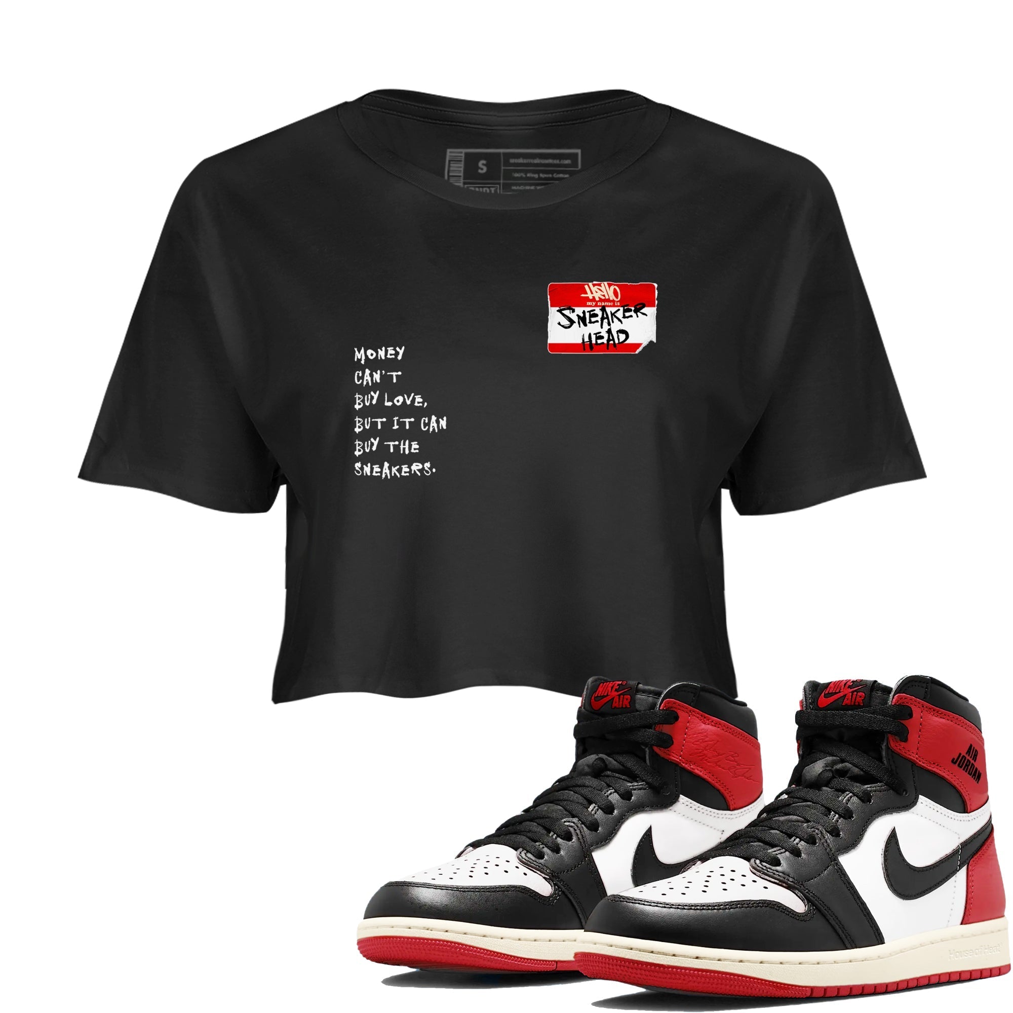 snkmatch Badge snkmatch Women's Top - Air Jordan 1 Black Toe Reimagined