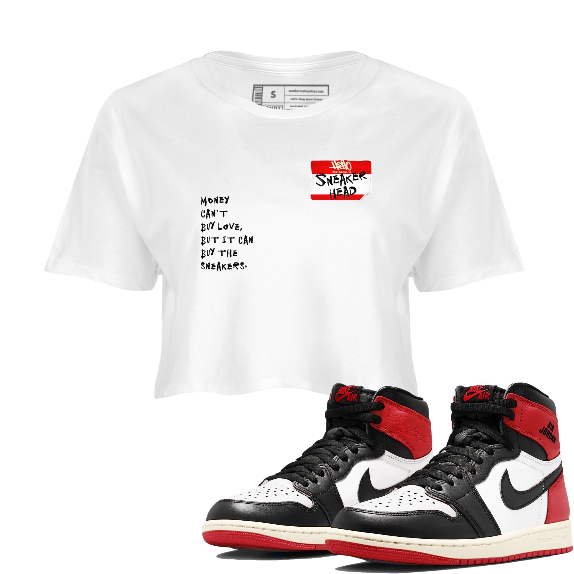 snkmatch Badge snkmatch Women's Top - Air Jordan 1 Black Toe Reimagined