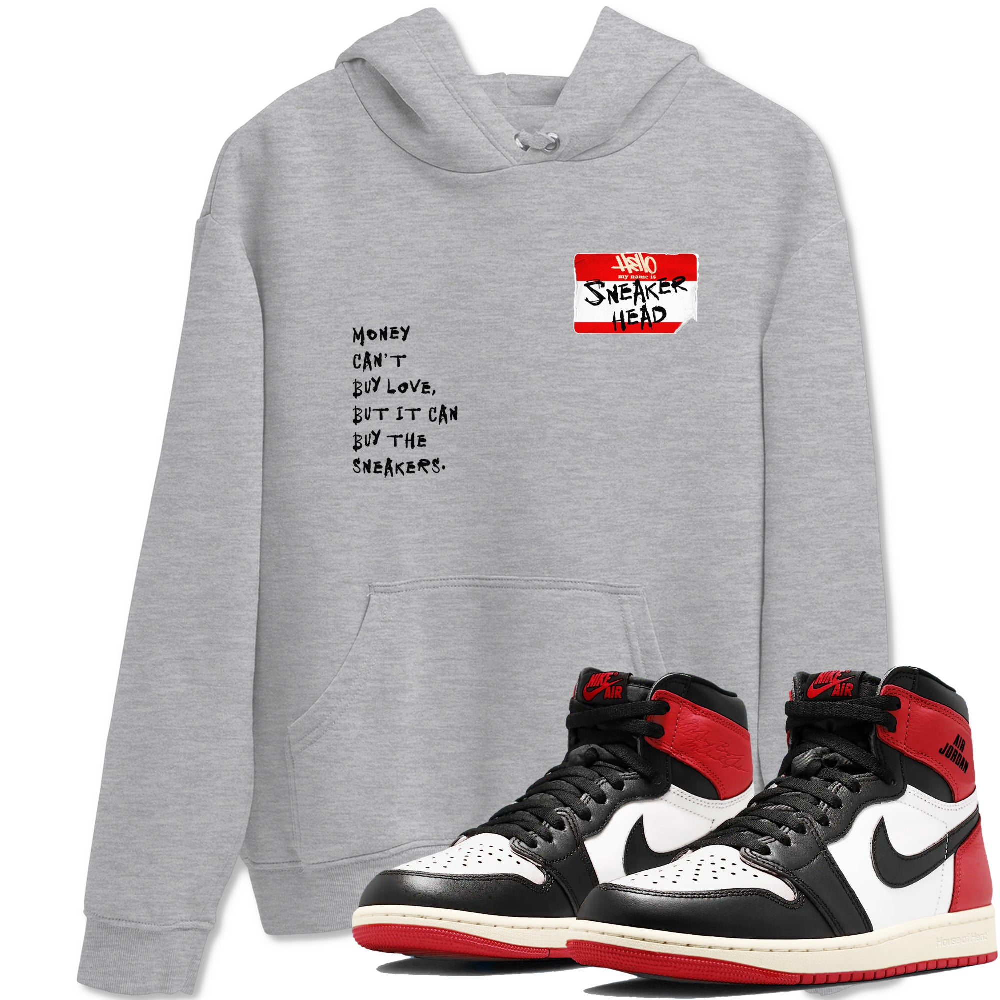 snkmatch Badge snkmatch Tees - Air Jordan 1 Black Toe Reimagined