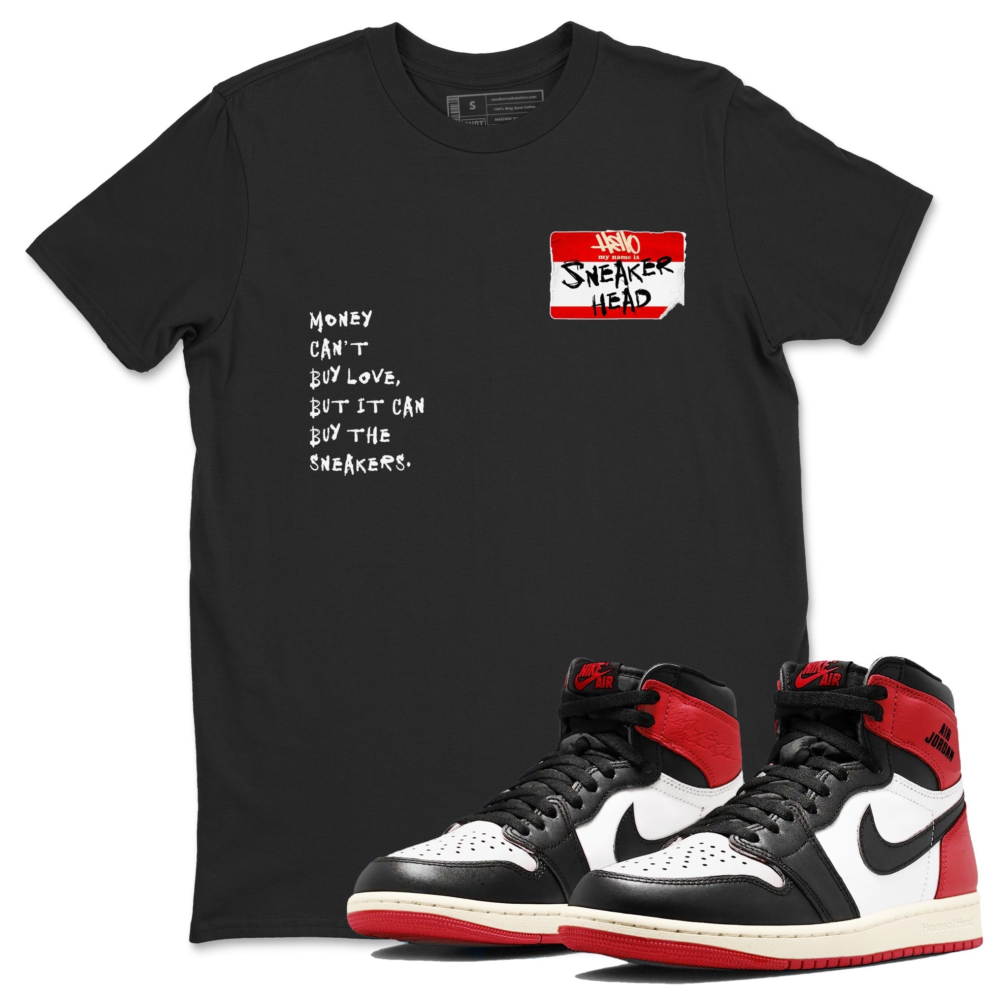 snkmatch Badge snkmatch Tees - Air Jordan 1 Black Toe Reimagined