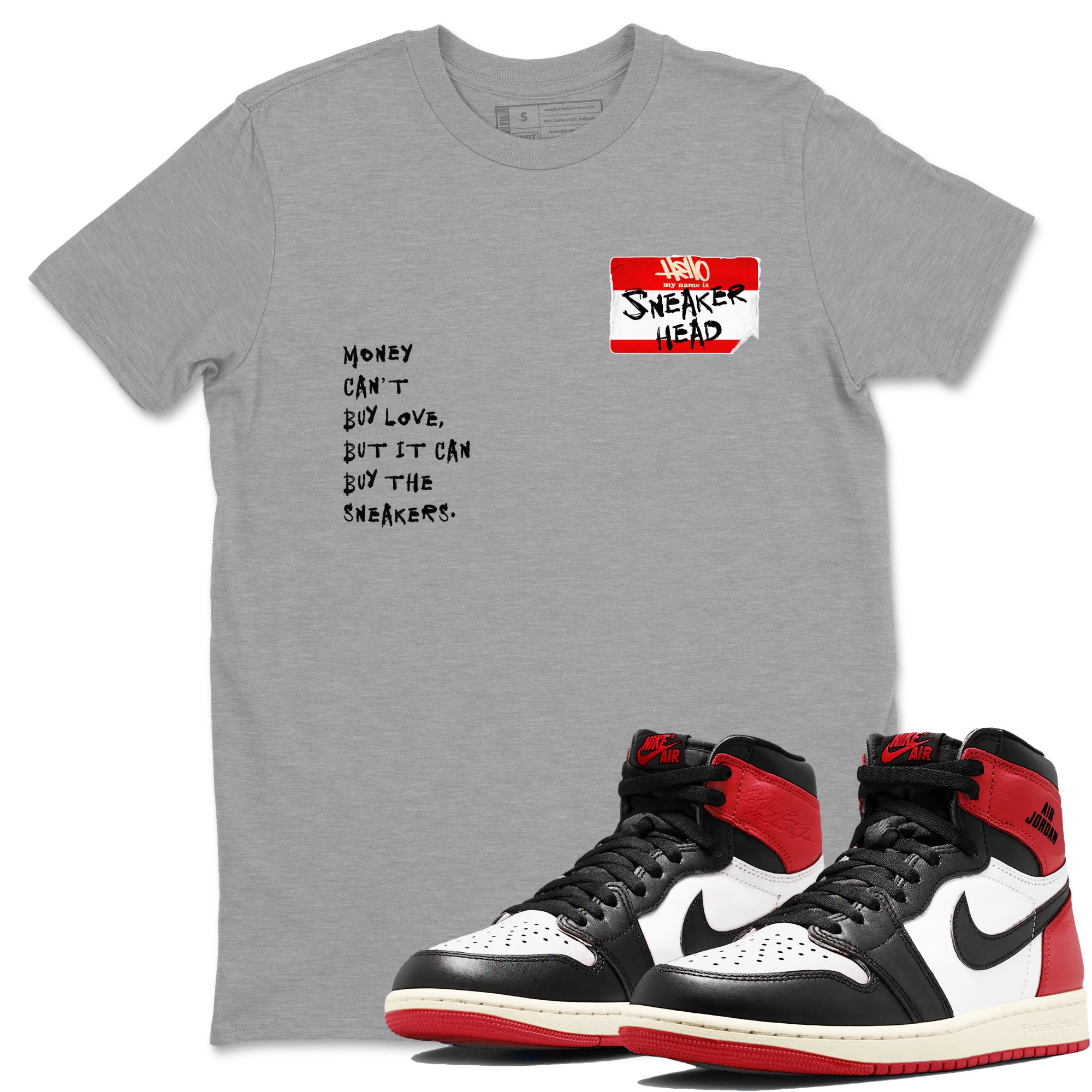 snkmatch Badge snkmatch Tees - Air Jordan 1 Black Toe Reimagined