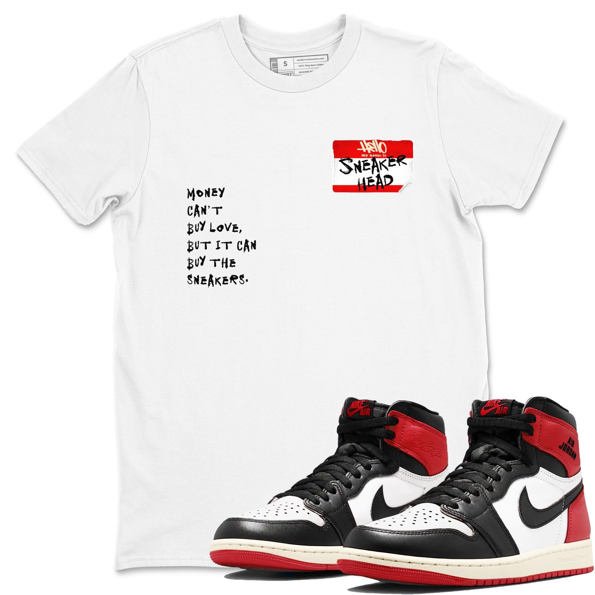 snkmatch Badge snkmatch Tees - Air Jordan 1 Black Toe Reimagined