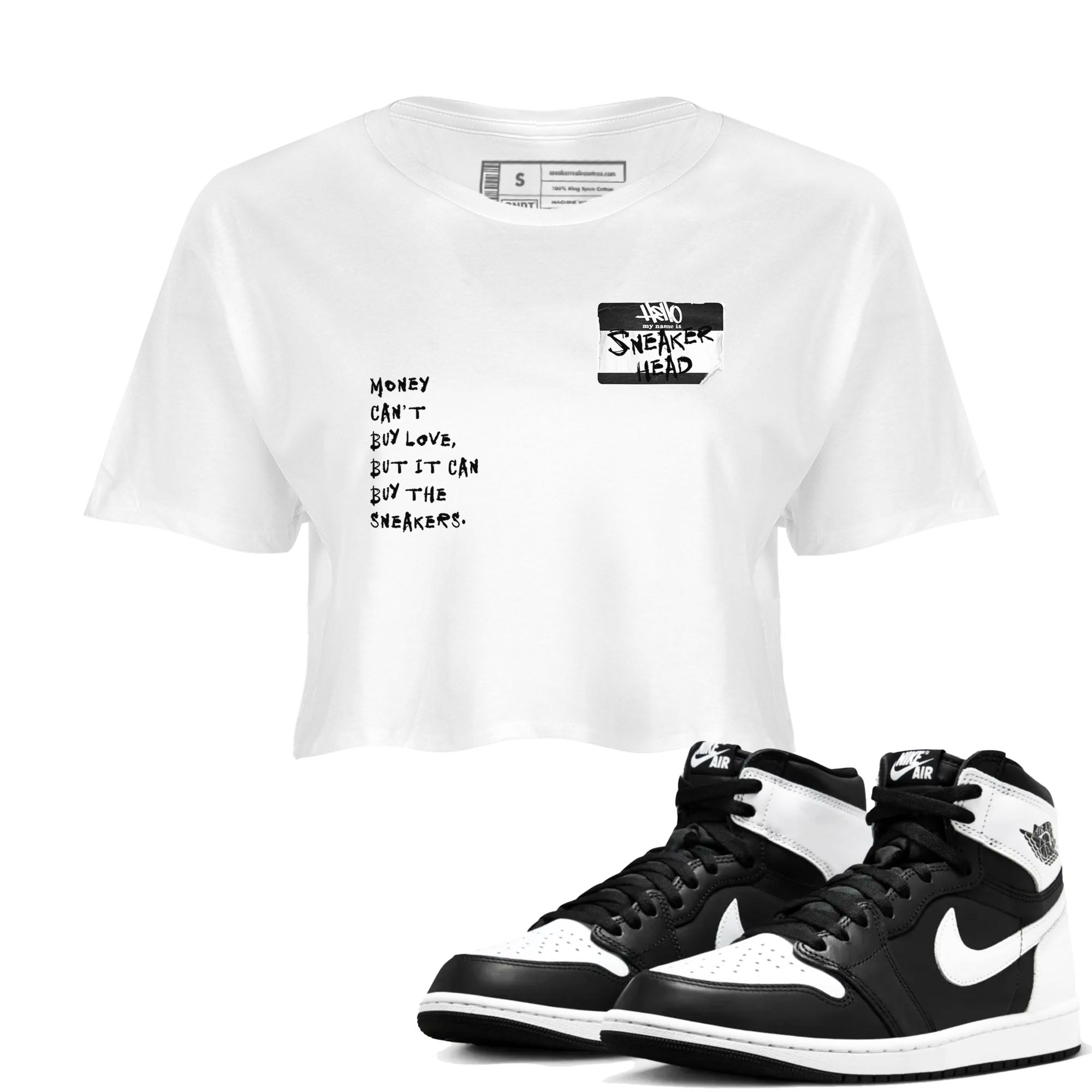 snkmatch Badge snkmatch Women's Top - Air Jordan 1 Black White