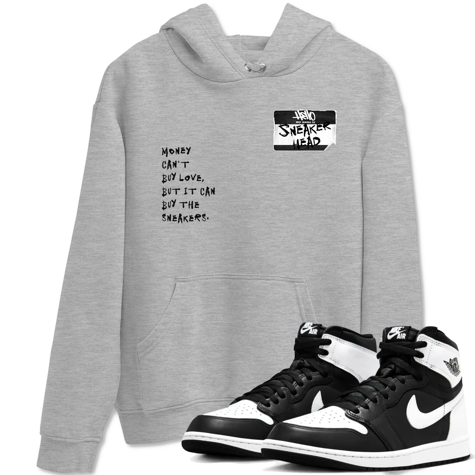 snkmatch Badge snkmatch Tees - Air Jordan 1 Black White