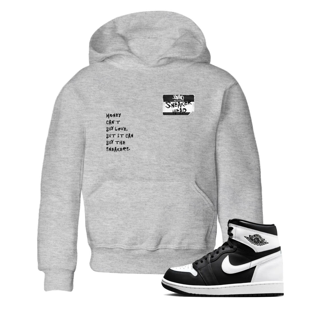 snkmatch Badge snkmatch Tees Kids - Air Jordan 1 Black White