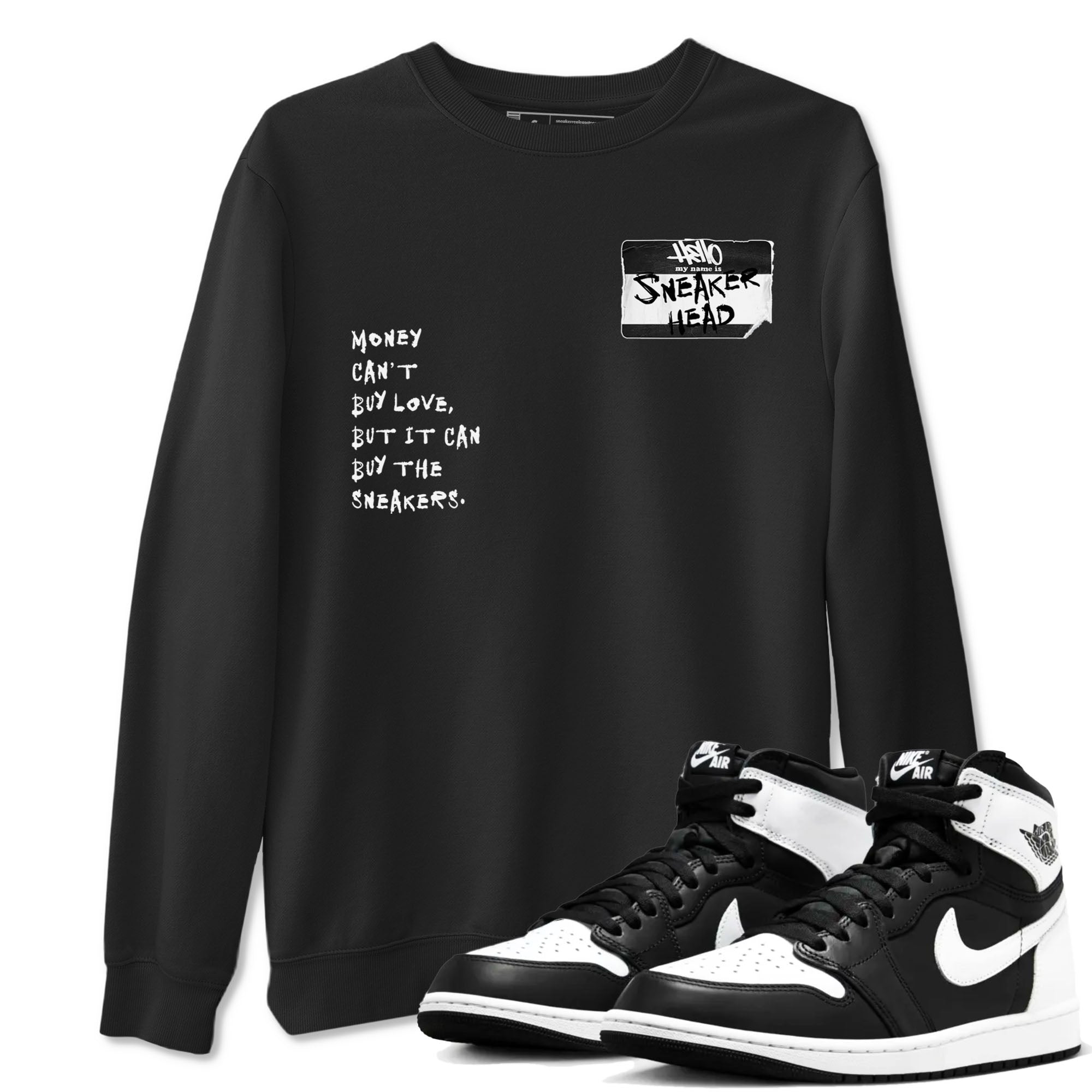 snkmatch Badge snkmatch Tees - Air Jordan 1 Black White