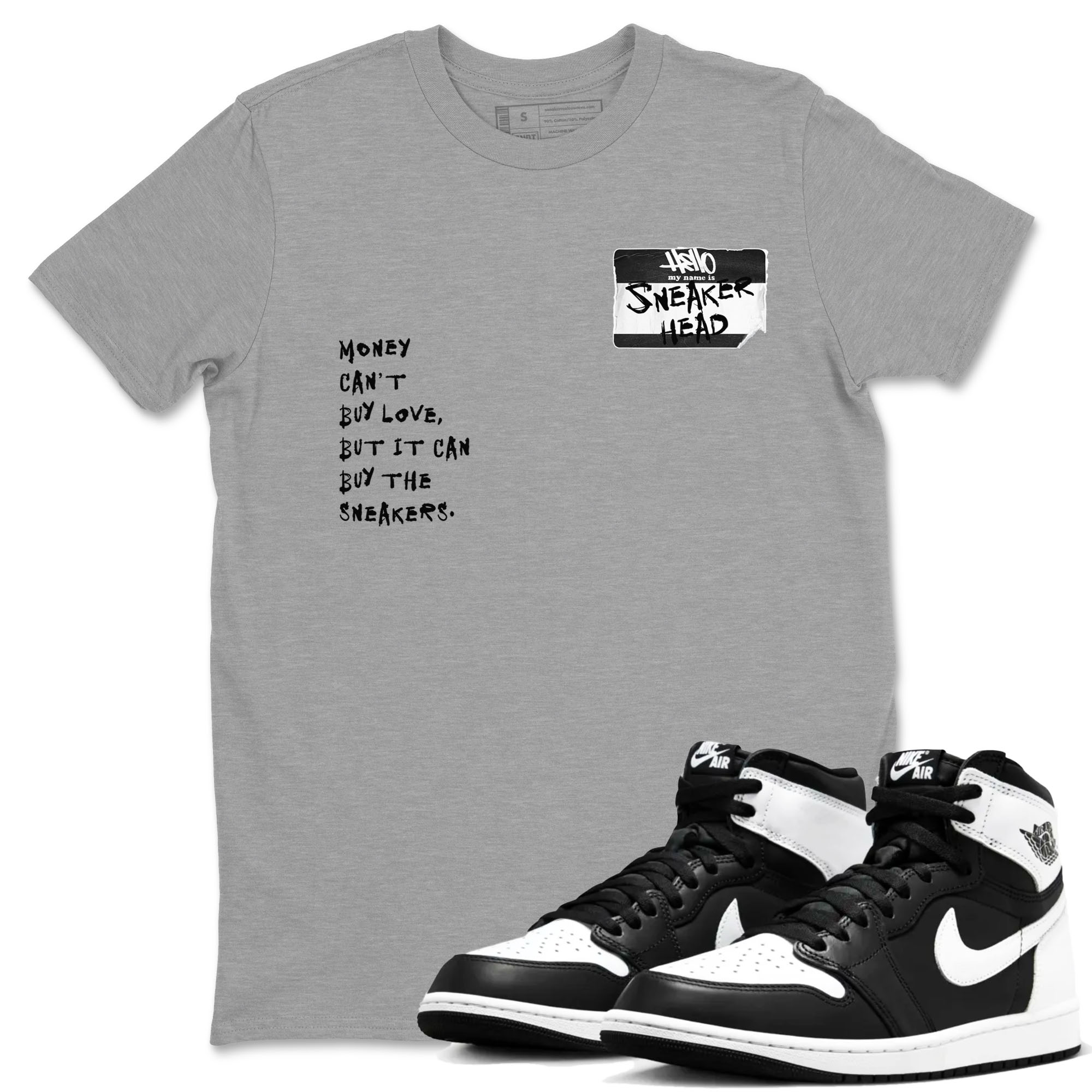 snkmatch Badge snkmatch Tees - Air Jordan 1 Black White