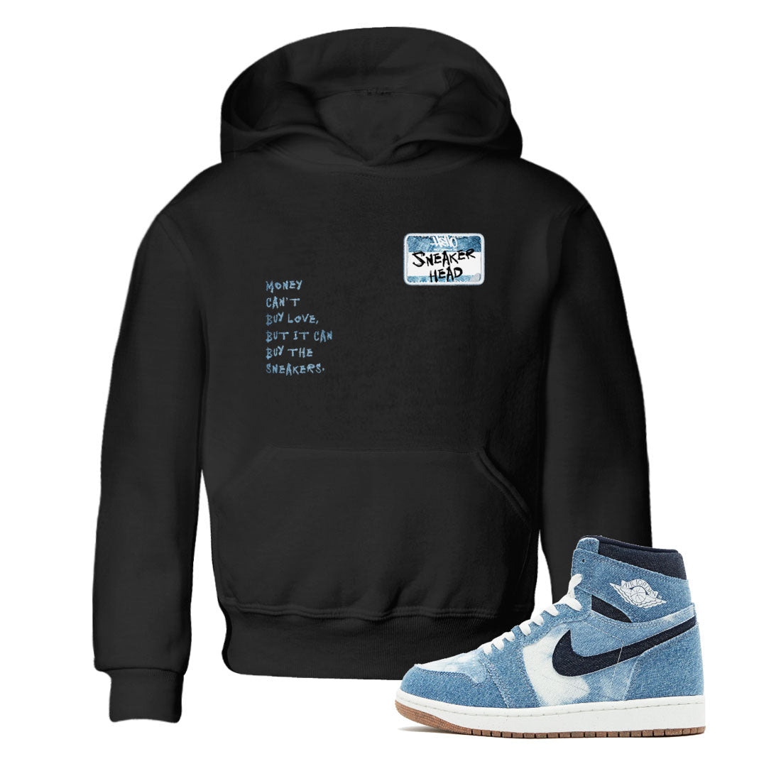 snkmatch Badge snkmatch Tees Kids - Air Jordan 1 Denim 2024