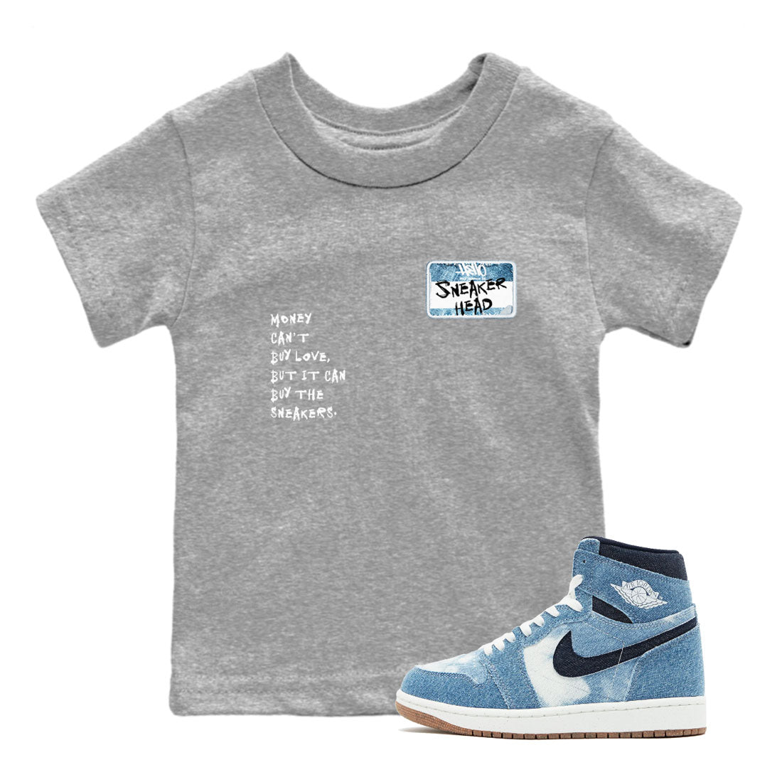snkmatch Badge snkmatch Tees Kids - Air Jordan 1 Denim 2024