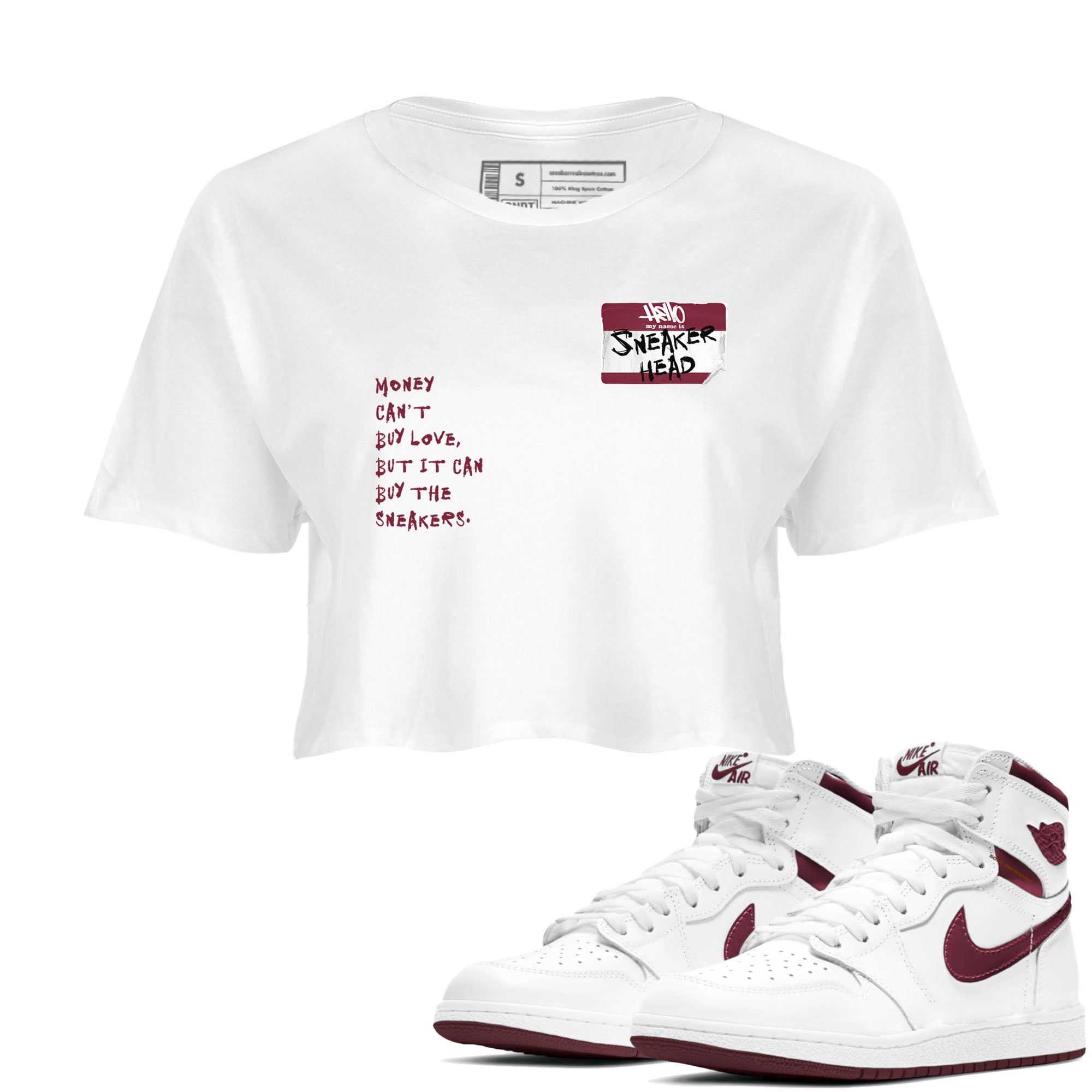 snkmatch Badge snkmatch Women's Top - Air Jordan 1 Metallic Burgundy