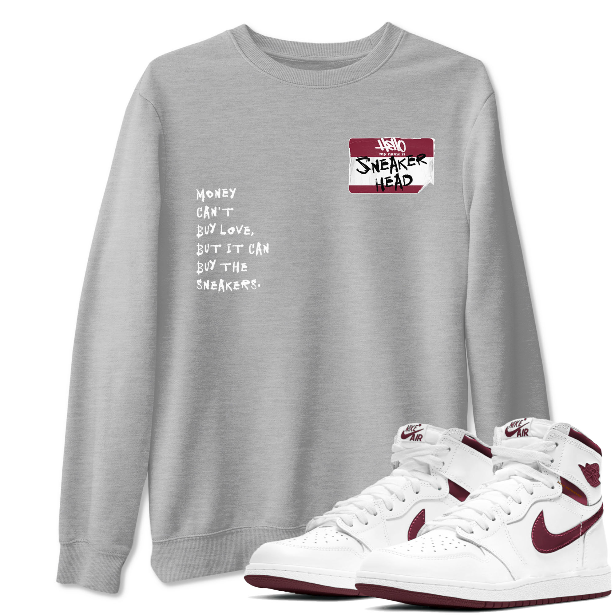 snkmatch Badge snkmatch Tees - Air Jordan 1 Metallic Burgundy