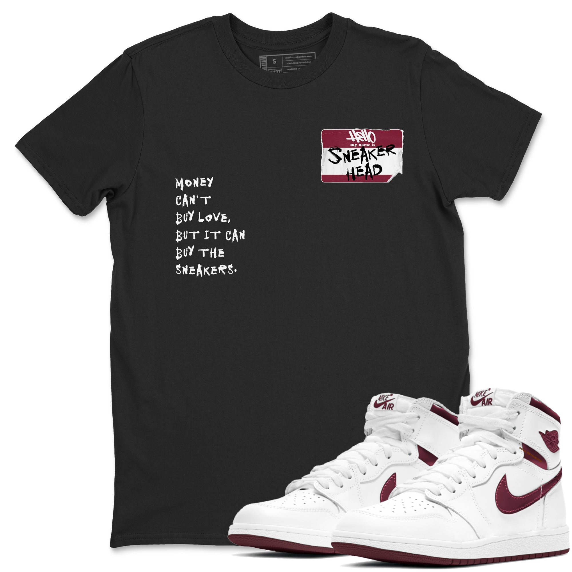 snkmatch Badge snkmatch Tees - Air Jordan 1 Metallic Burgundy