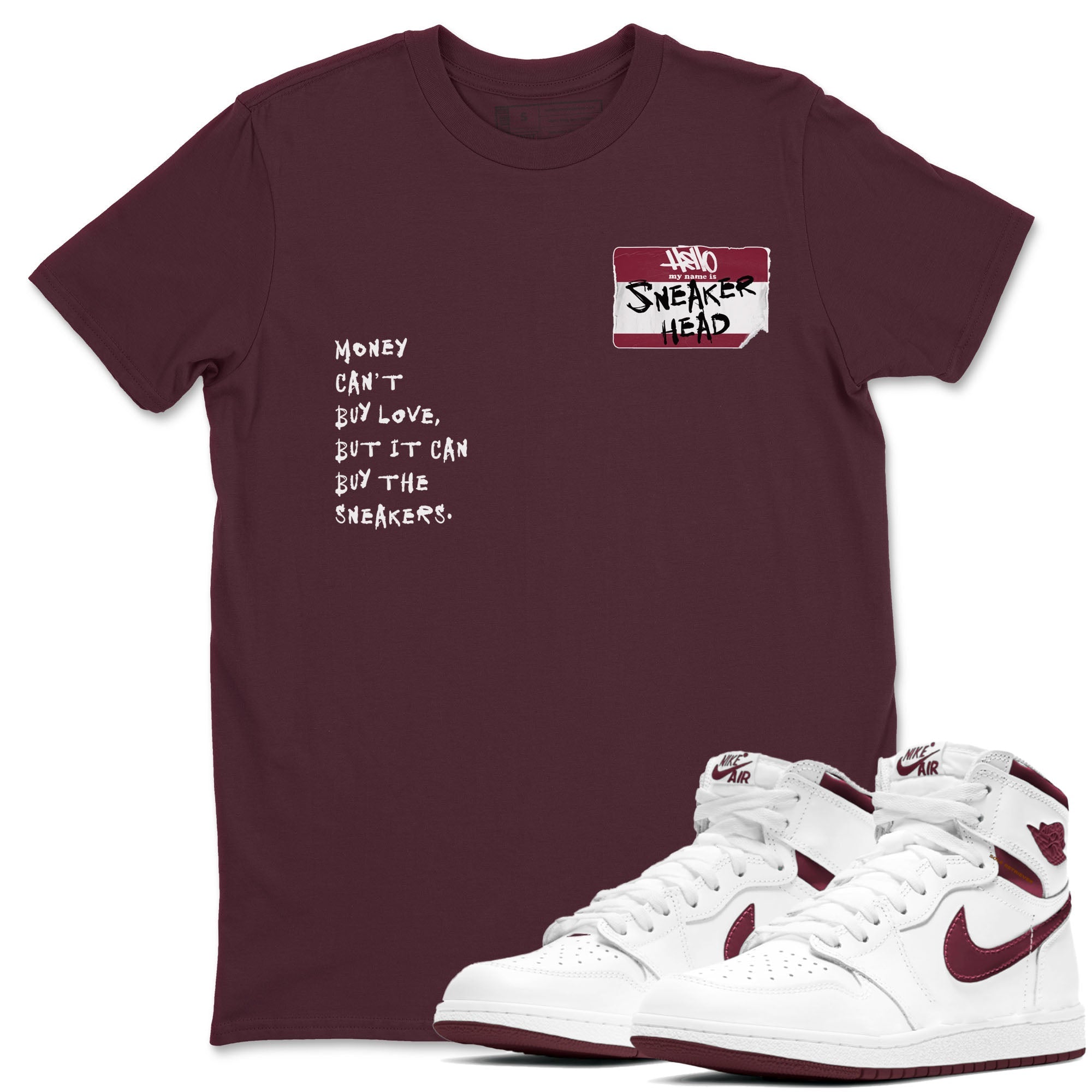 snkmatch Badge snkmatch Tees - Air Jordan 1 Metallic Burgundy