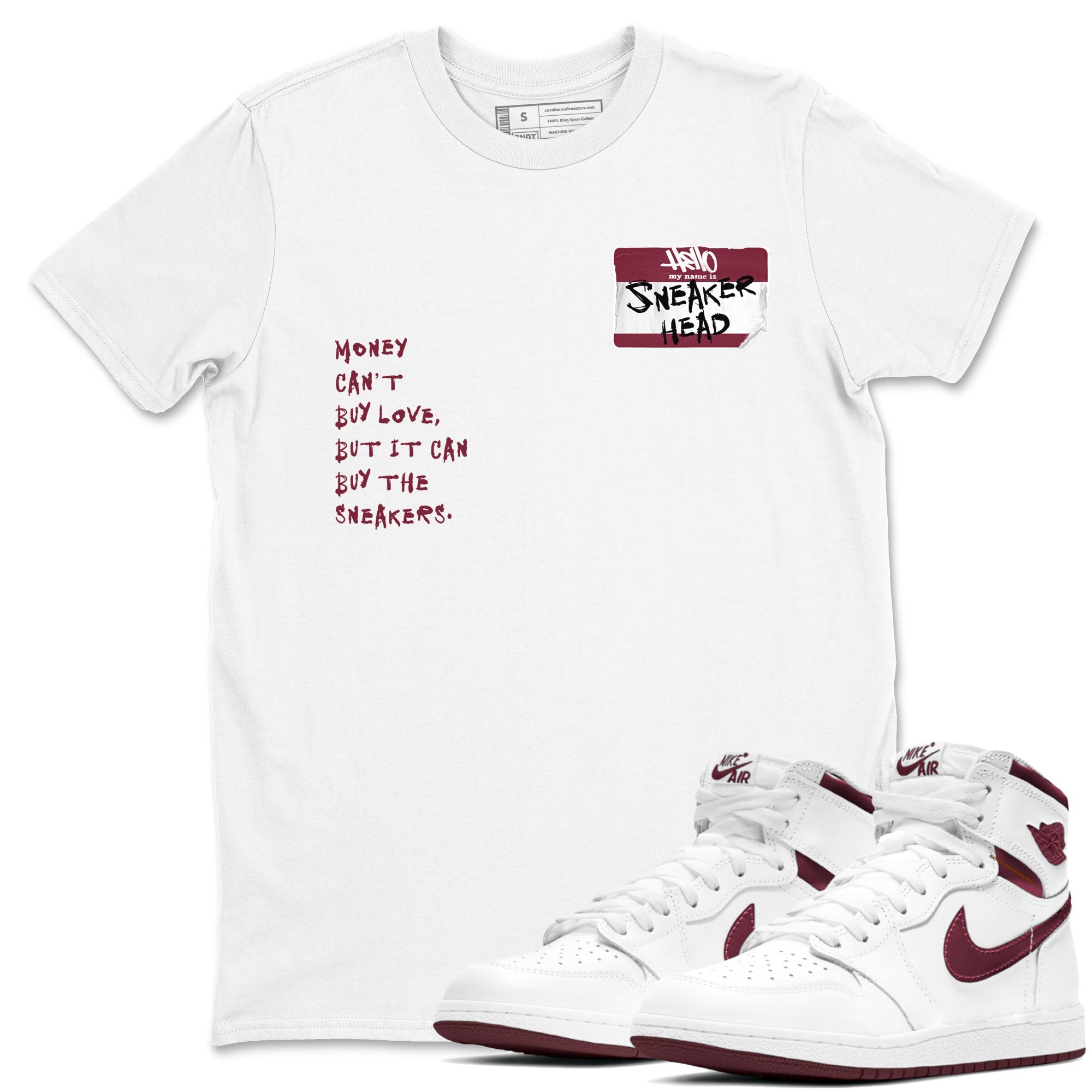snkmatch Badge snkmatch Tees - Air Jordan 1 Metallic Burgundy