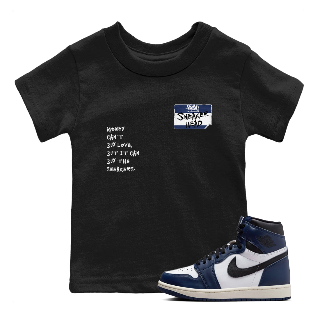 snkmatch Badge snkmatch Tees Kids - Air Jordan 1 Midnight Navy