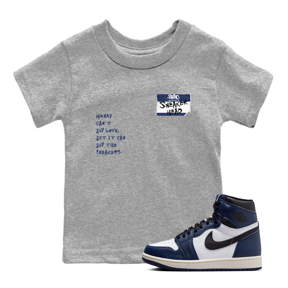 snkmatch Badge snkmatch Tees Kids - Air Jordan 1 Midnight Navy