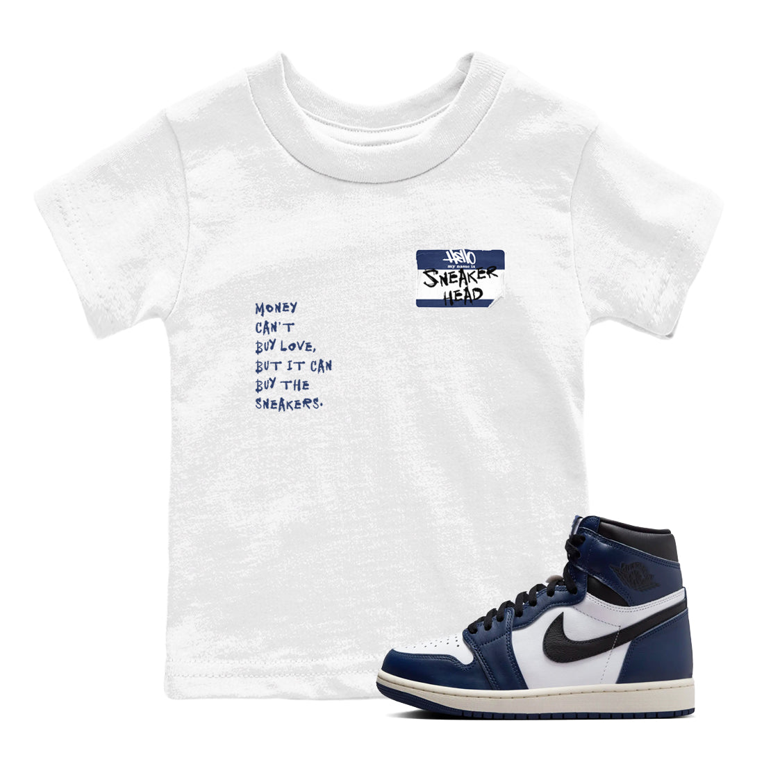 snkmatch Badge snkmatch Tees Kids - Air Jordan 1 Midnight Navy