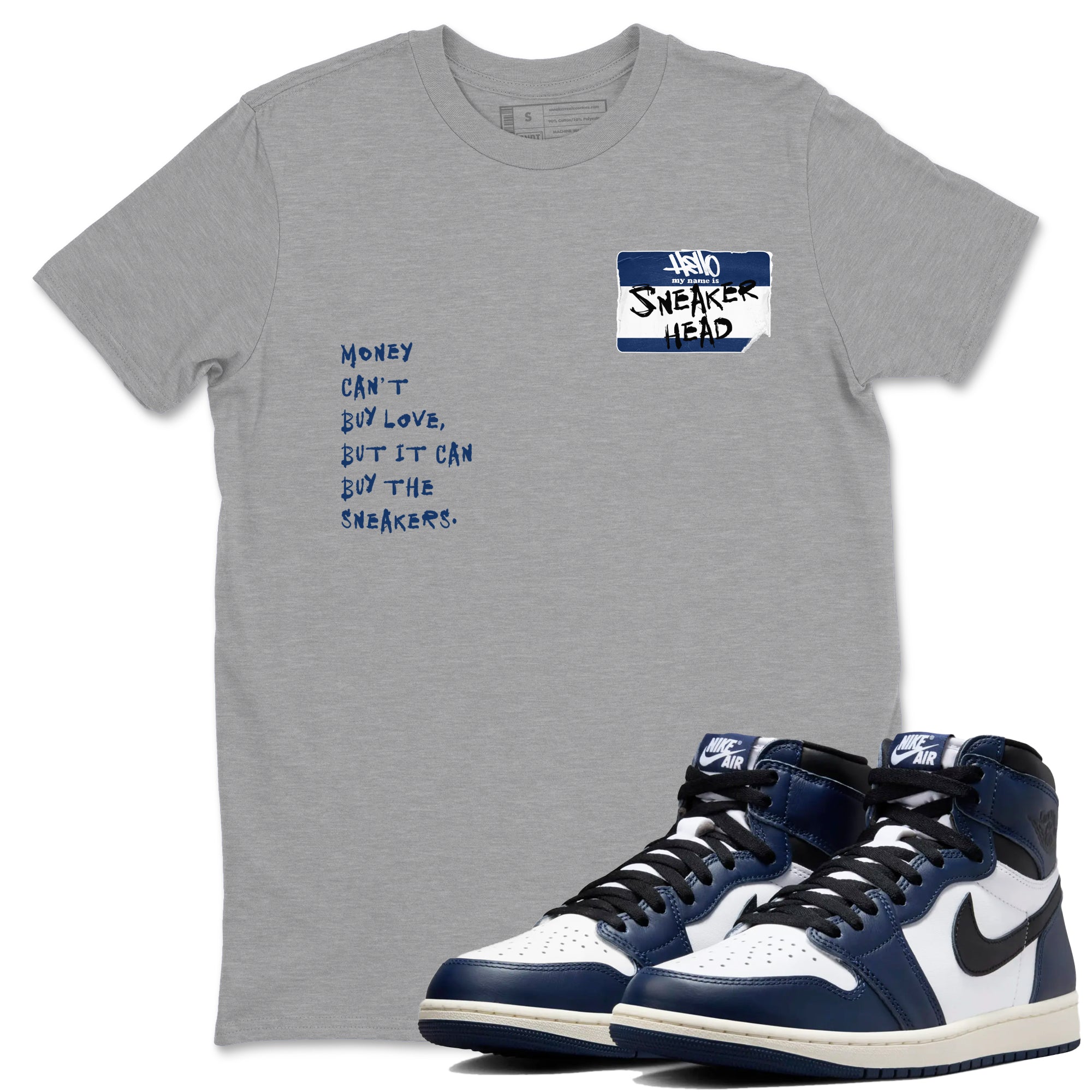 snkmatch Badge snkmatch Tees - Air Jordan 1 Midnight Navy
