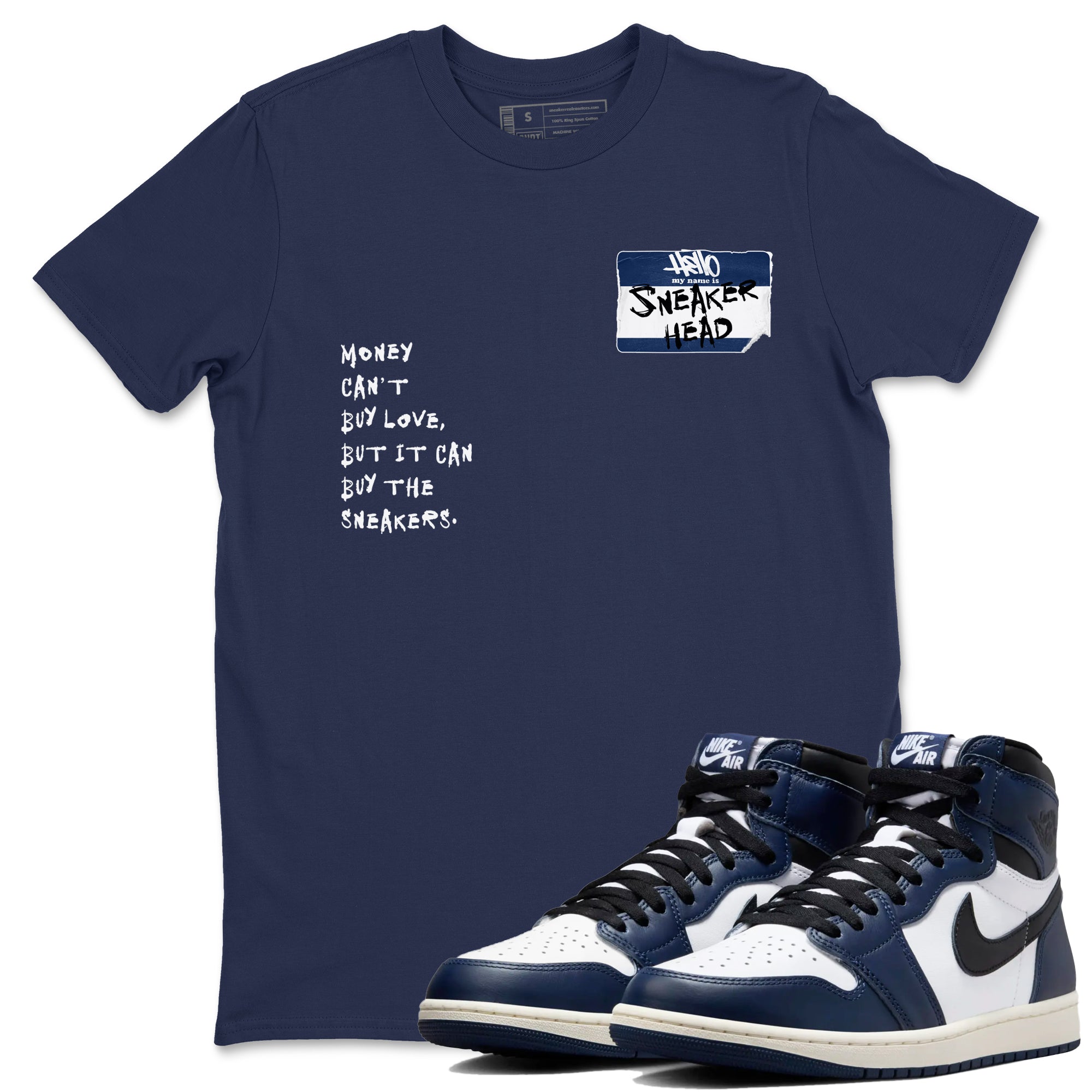 snkmatch Badge snkmatch Tees - Air Jordan 1 Midnight Navy