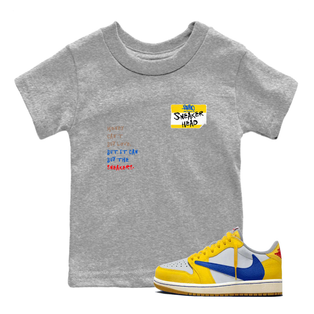 snkmatch Badge snkmatch Tees Kids - Air Jordan 1 Travis Scott Canary