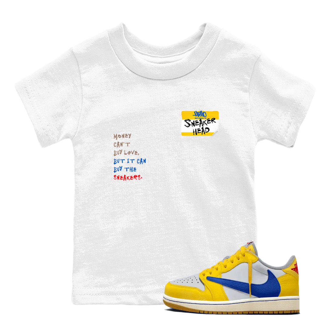 snkmatch Badge snkmatch Tees Kids - Air Jordan 1 Travis Scott Canary