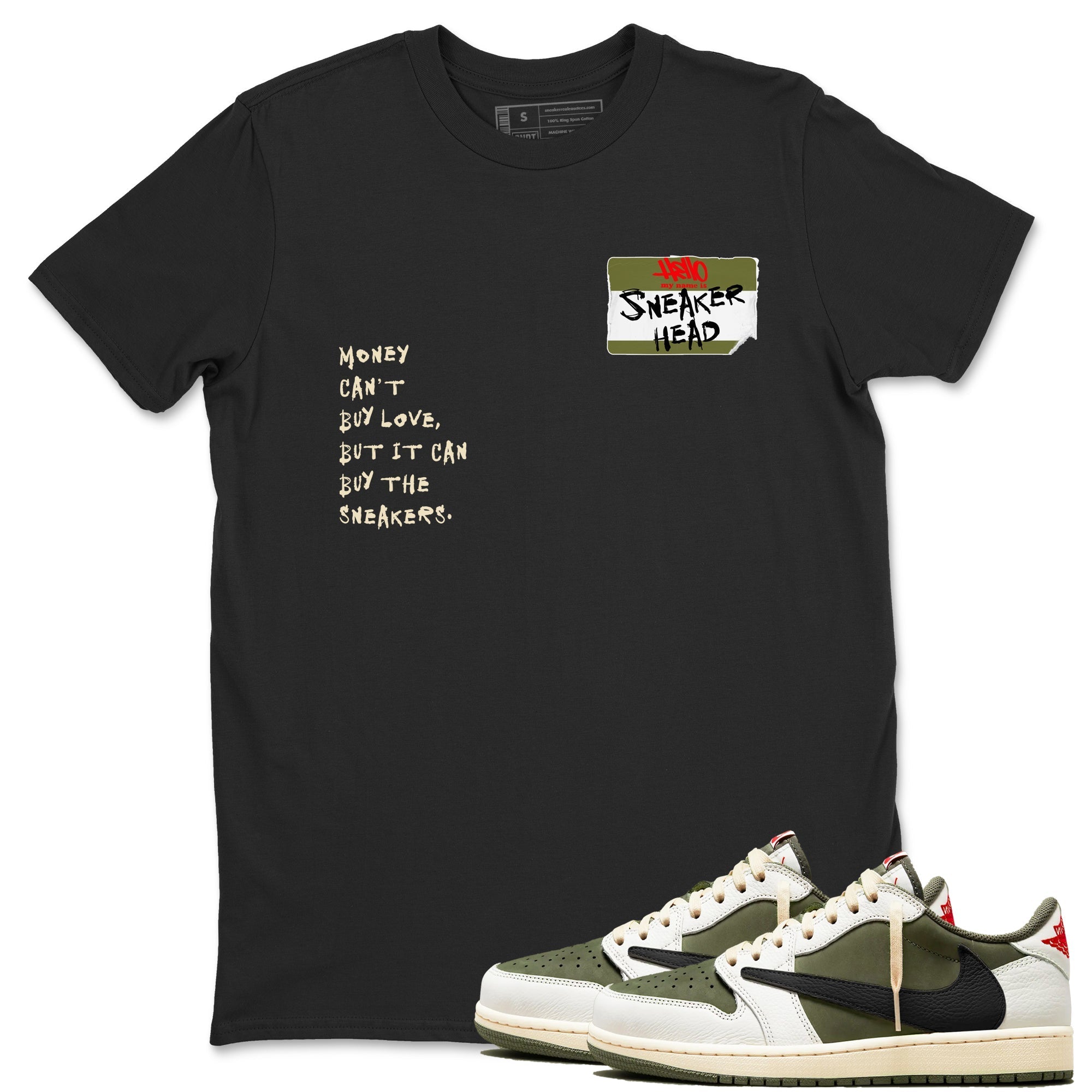 snkmatch Badge snkmatch Tees - Air Jordan 1 Travis Scott Medium Olive