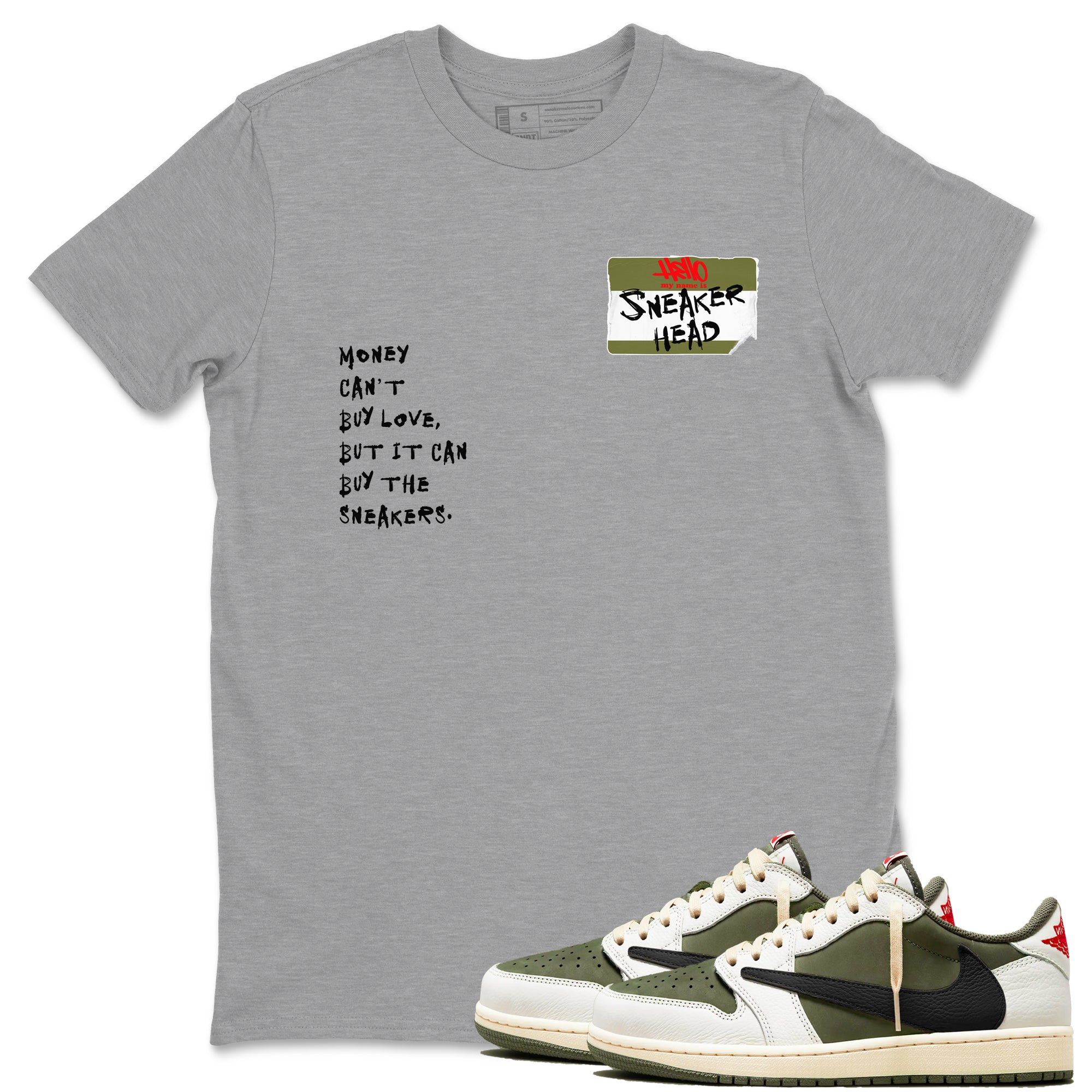 snkmatch Badge snkmatch Tees - Air Jordan 1 Travis Scott Medium Olive