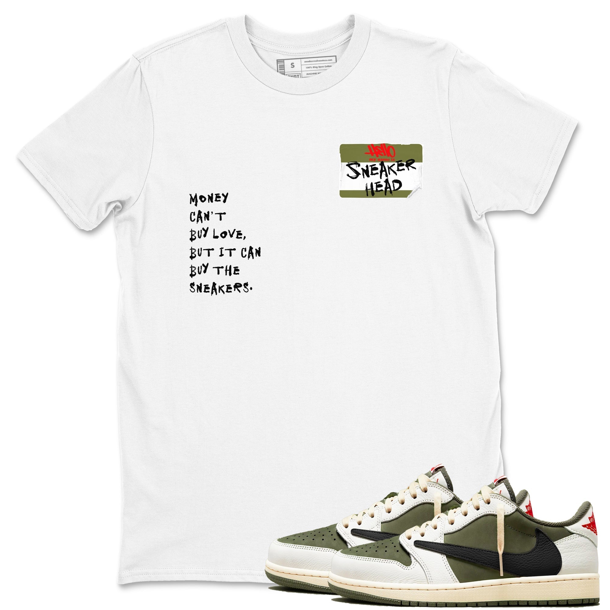 snkmatch Badge snkmatch Tees - Air Jordan 1 Travis Scott Medium Olive