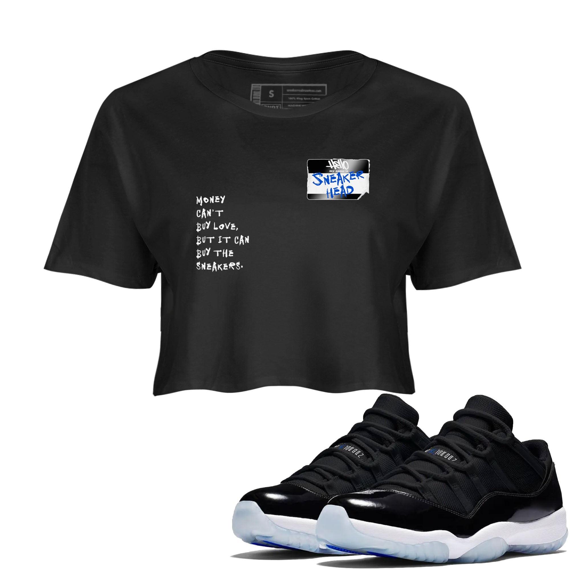 snkmatch Badge snkmatch Women's Top - Air Jordan 11 Black and Varsity Royal
