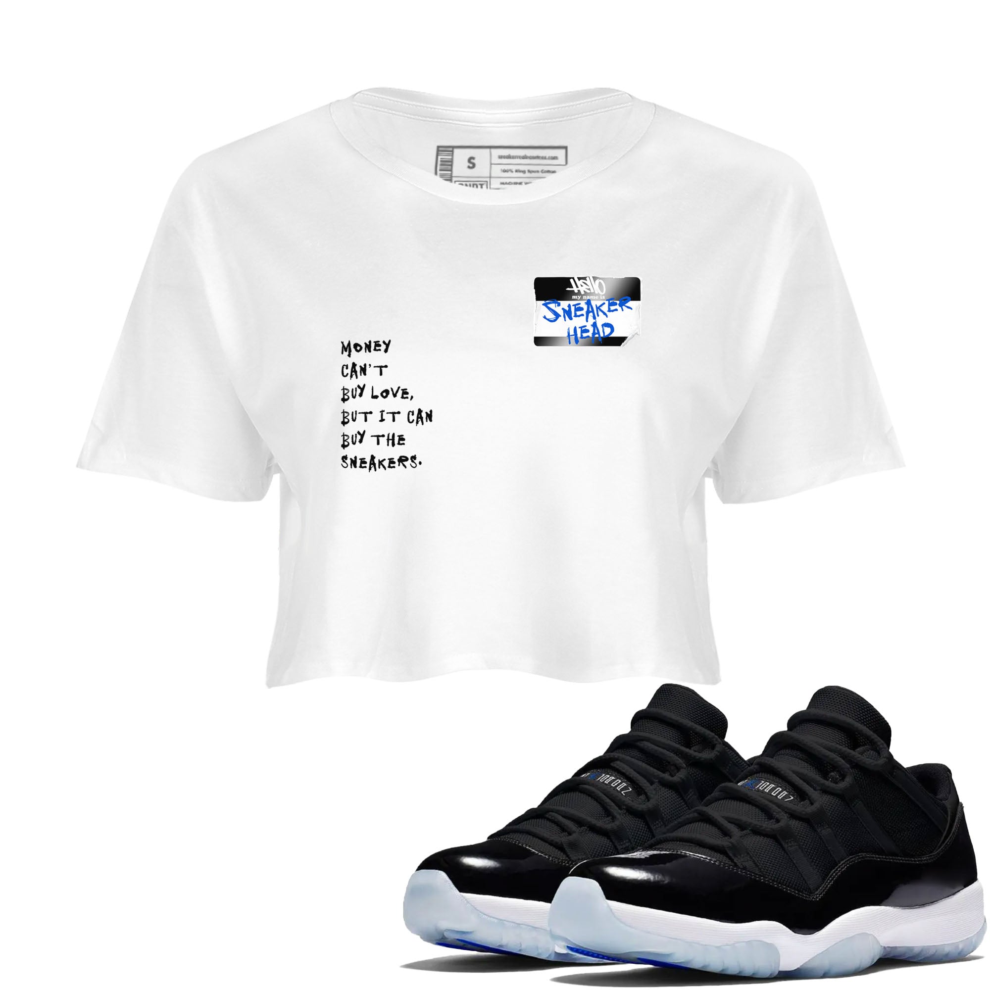 snkmatch Badge snkmatch Women's Top - Air Jordan 11 Black and Varsity Royal