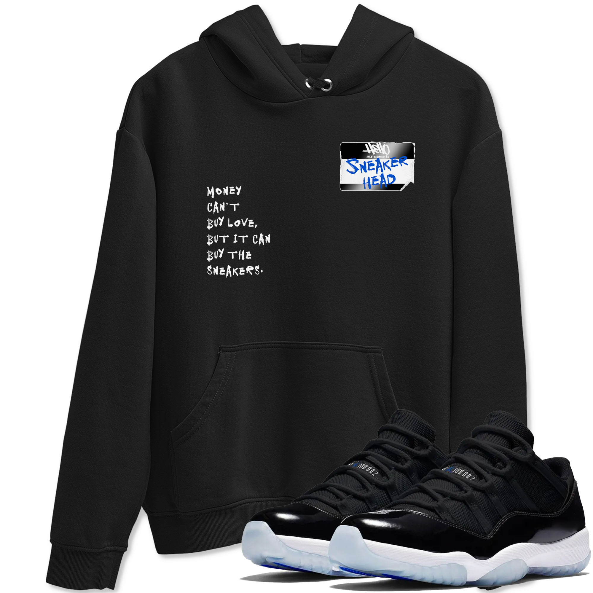 snkmatch Badge snkmatch Tees - Air Jordan 11 Black and Varsity Royal