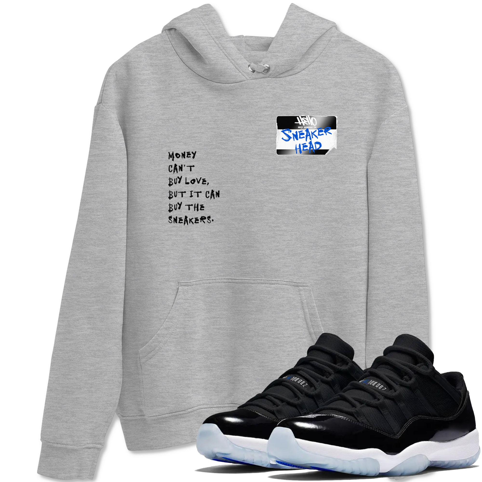 snkmatch Badge snkmatch Tees - Air Jordan 11 Black and Varsity Royal
