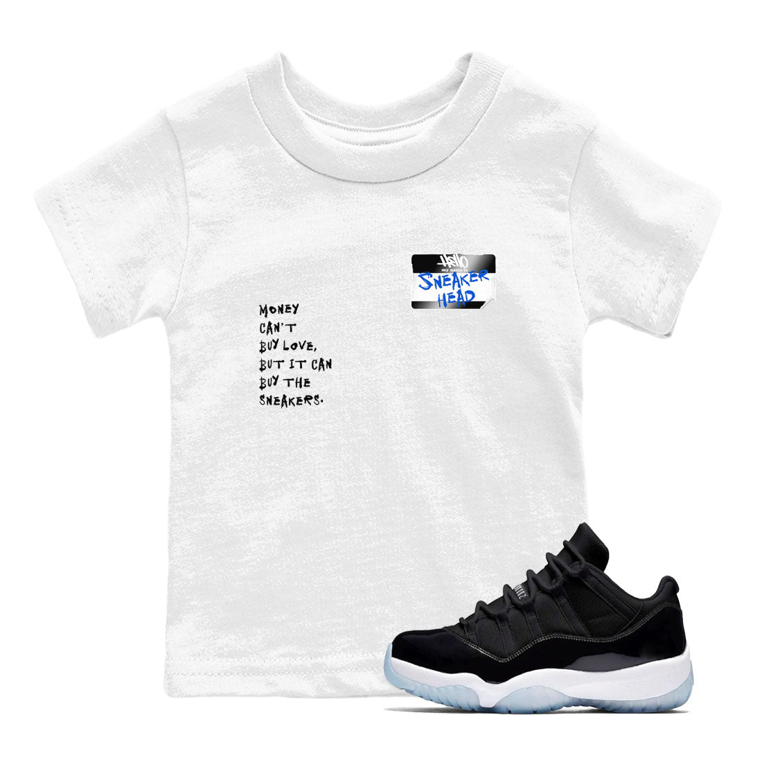 snkmatch Badge snkmatch Tees Kids - Air Jordan 11 Black and Varsity Royal