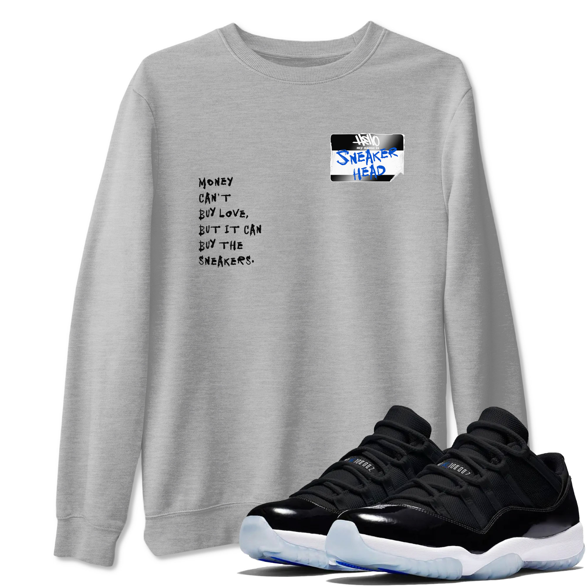 snkmatch Badge snkmatch Tees - Air Jordan 11 Black and Varsity Royal