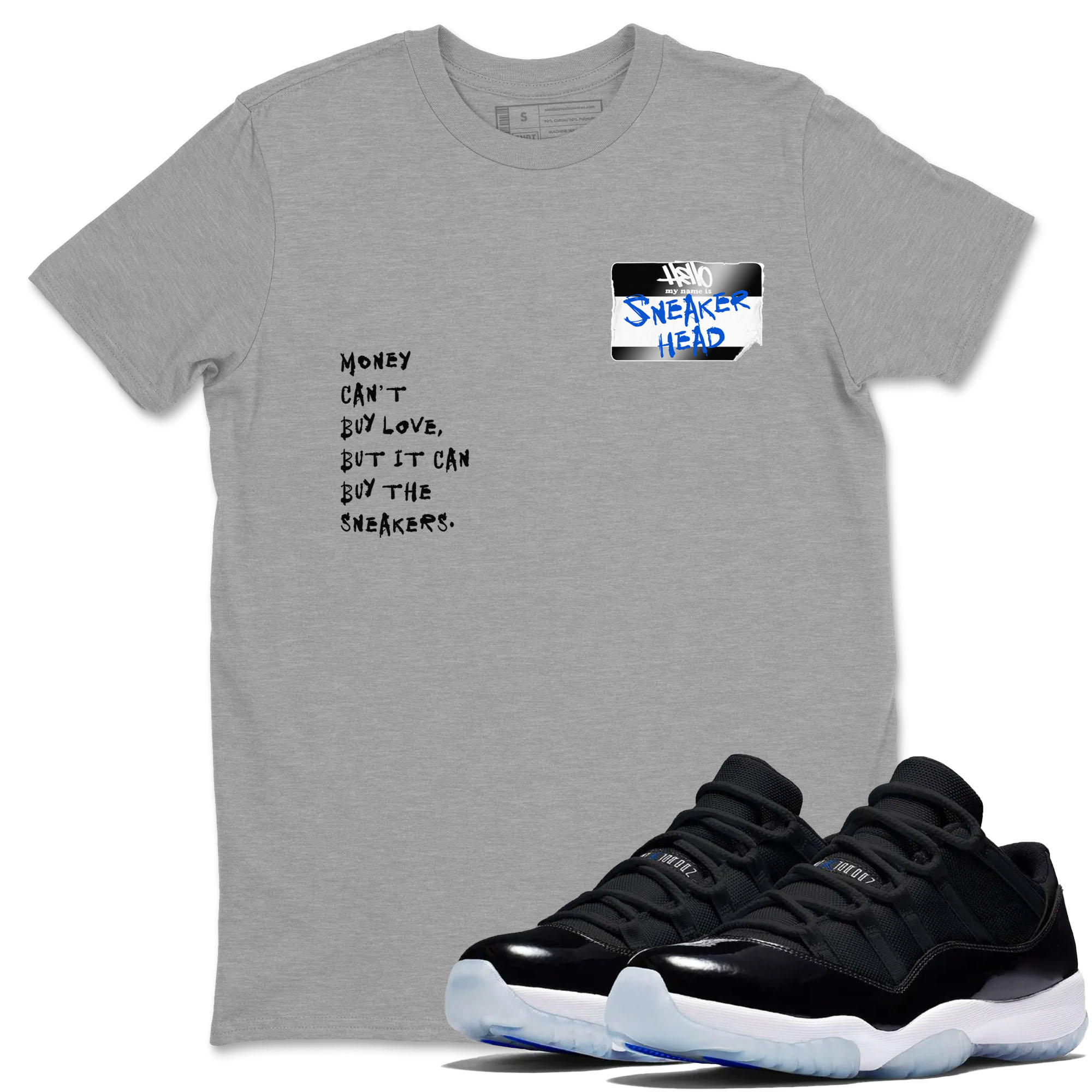 snkmatch Badge snkmatch Tees - Air Jordan 11 Black and Varsity Royal