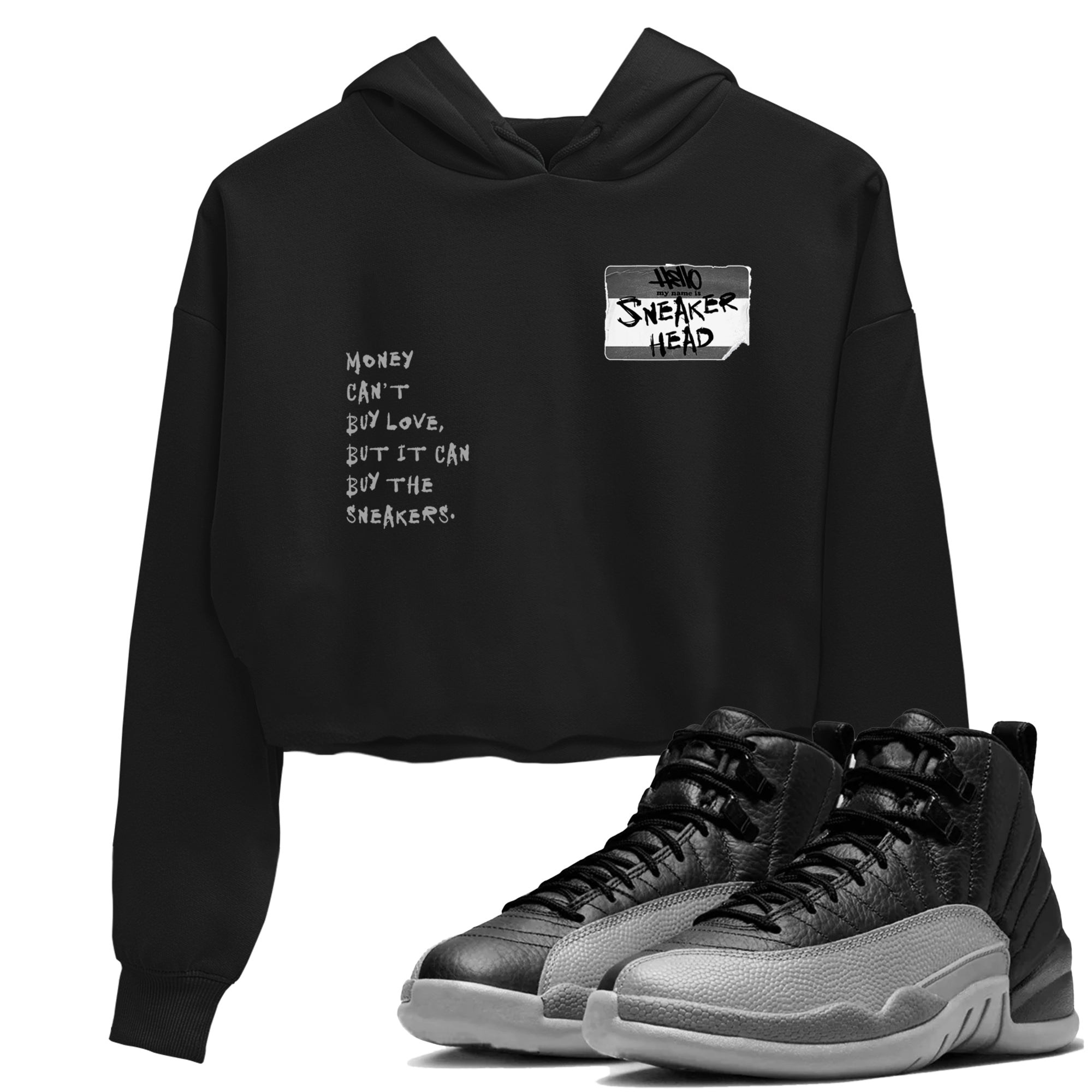 snkmatch Badge snkmatch Women's Top - Air Jordan 12 Black Wolf Grey