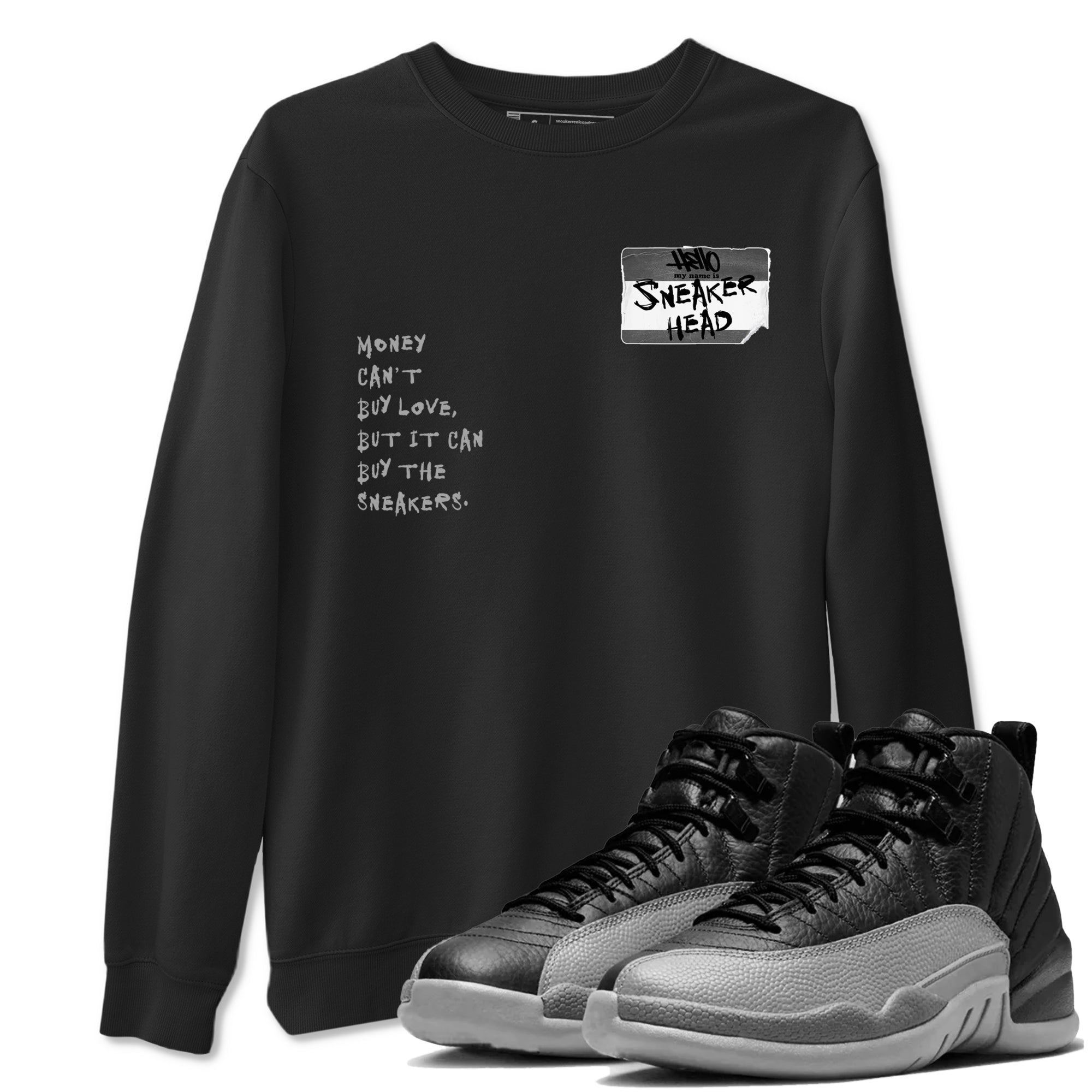snkmatch Badge snkmatch Tees - Air Jordan 12 Black Wolf Grey