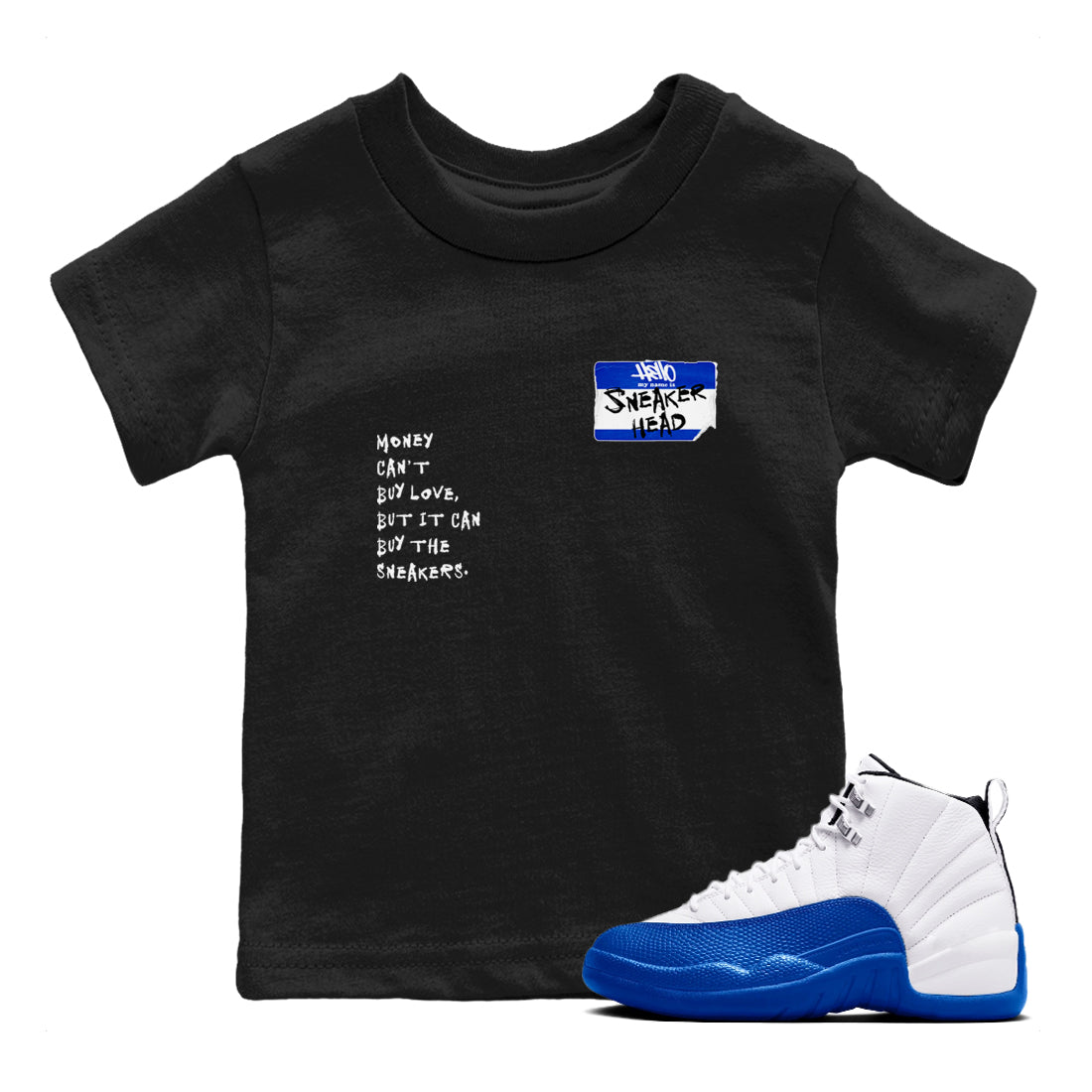 snkmatch Badge snkmatch Tees Kids - Air Jordan 12 Blueberry