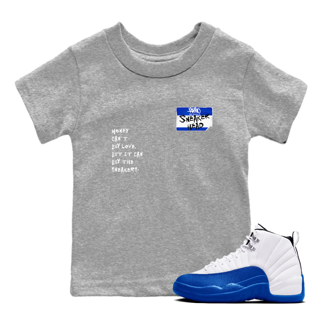 snkmatch Badge snkmatch Tees Kids - Air Jordan 12 Blueberry