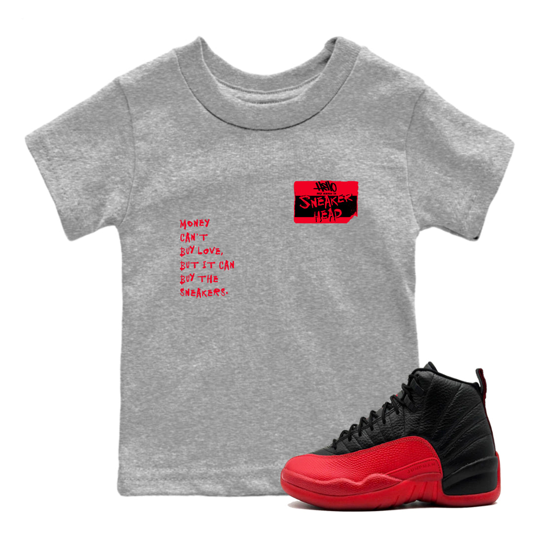 snkmatch Badge snkmatch Tees Kids - Air Jordan 12 Flu Game